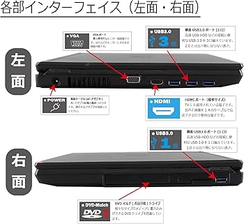 Amazon.co.jp: Fujitsu LifeBook A577/R(RX) Windows 10 Laptop 7th