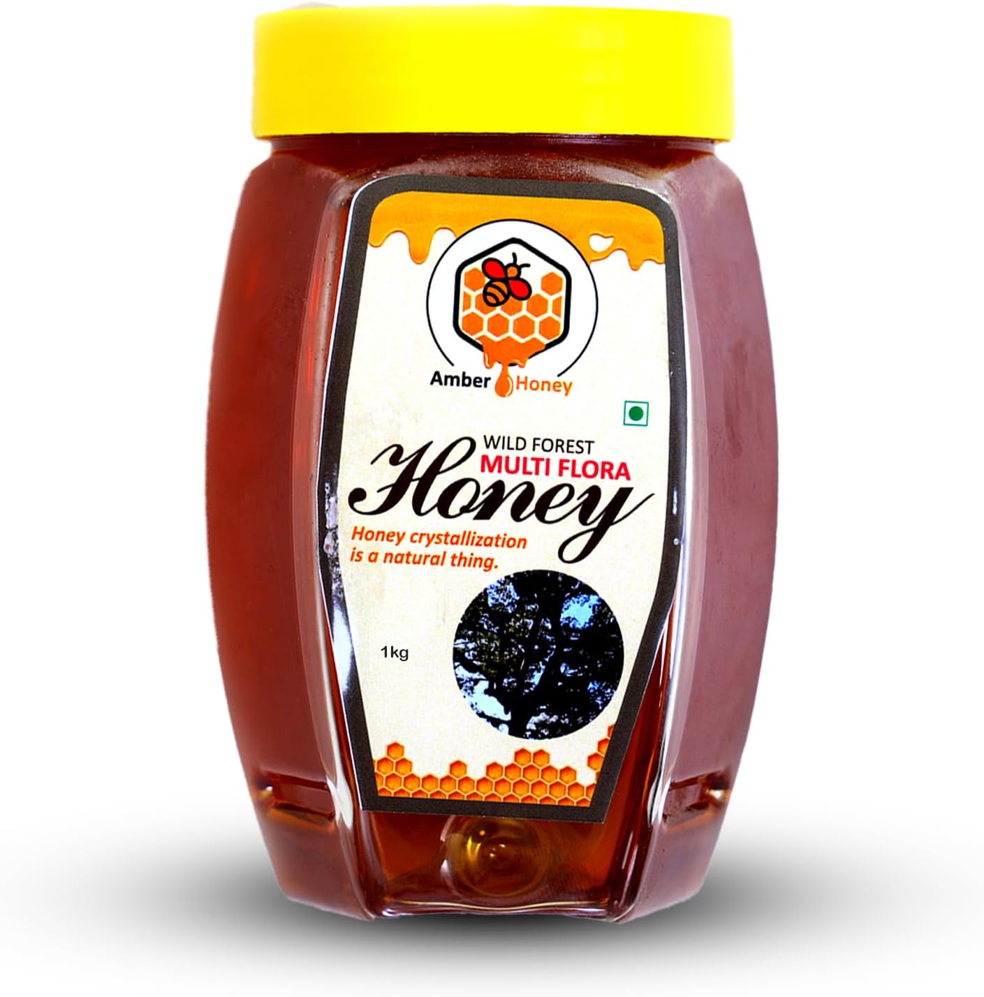 AmberHoney 100% Pure | Honey with No Sugar Adulteration | For Fitness & Health | Natural Immunity Booster | 100% Indigenous | Rich in Antioxidants & Minerals (Multi Flora, 1000gm, Pack of 1)
