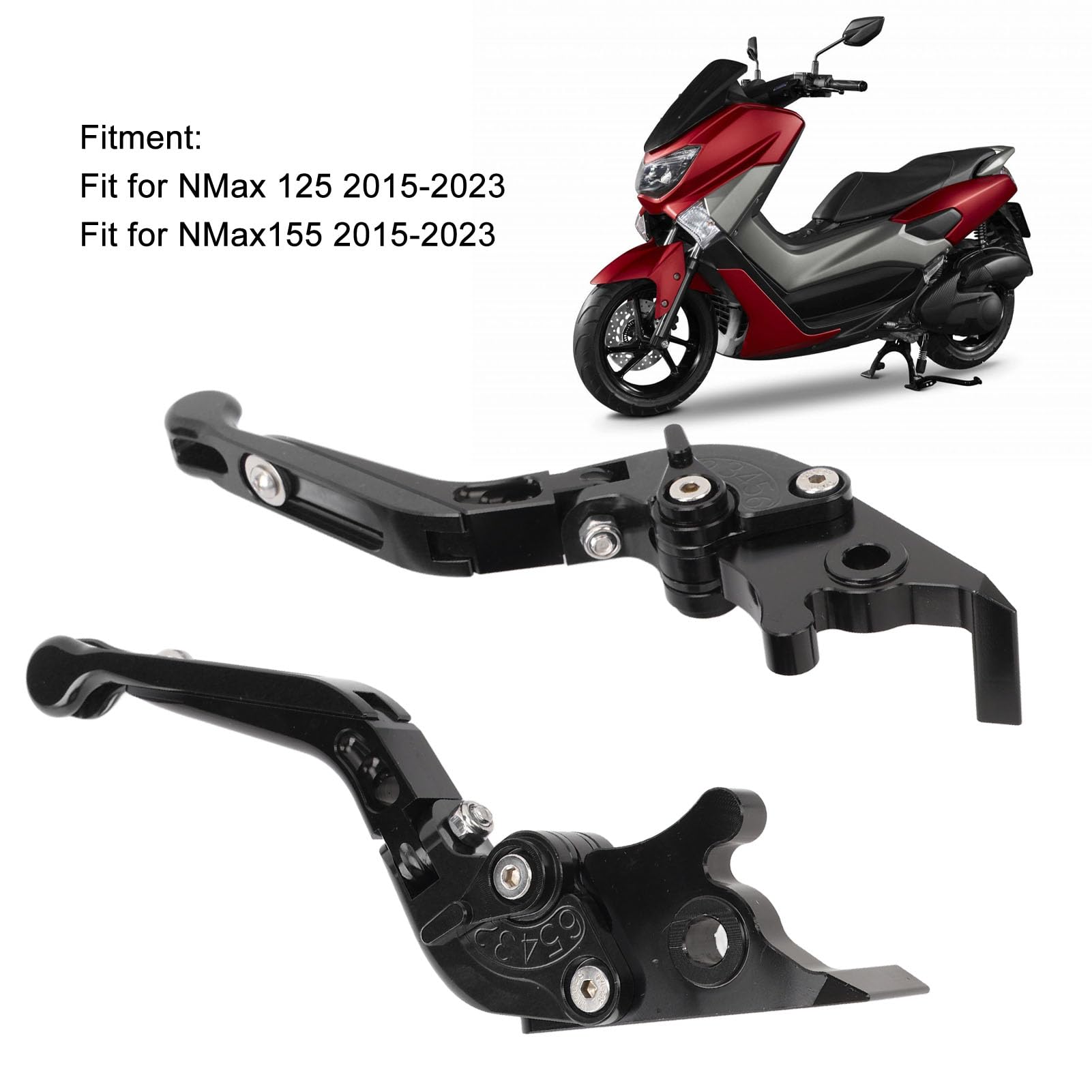 Acouto Składany Zestaw Dźwigni dla Nmax 125 NMax155 2015-2023 ze Stopu Aluminium Uchwyt Hamulca Motocyklowego Niebieski Nmax 125 155 Składana Dźwignia Dźwignia Uchwyt Hamulca Motocykla Aluminiowy