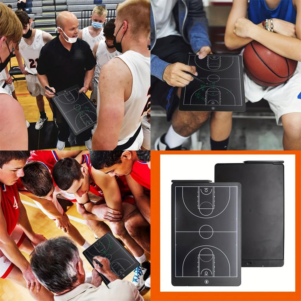 Breeshy Tableau de Coaching Électronique, Écran LCD 16 Pouces, Tableau de Stratégie avec Fonction de Verrouillage pour Basket-Ball, Basket-Ball Vertical