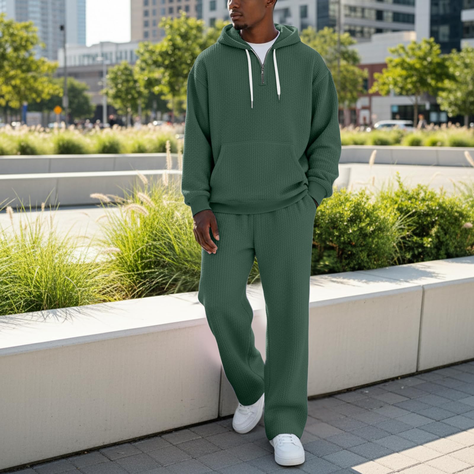 Chandal Hombre Completo Sudaderas con Capucha Térmico Otoño Invierno Uso Diario