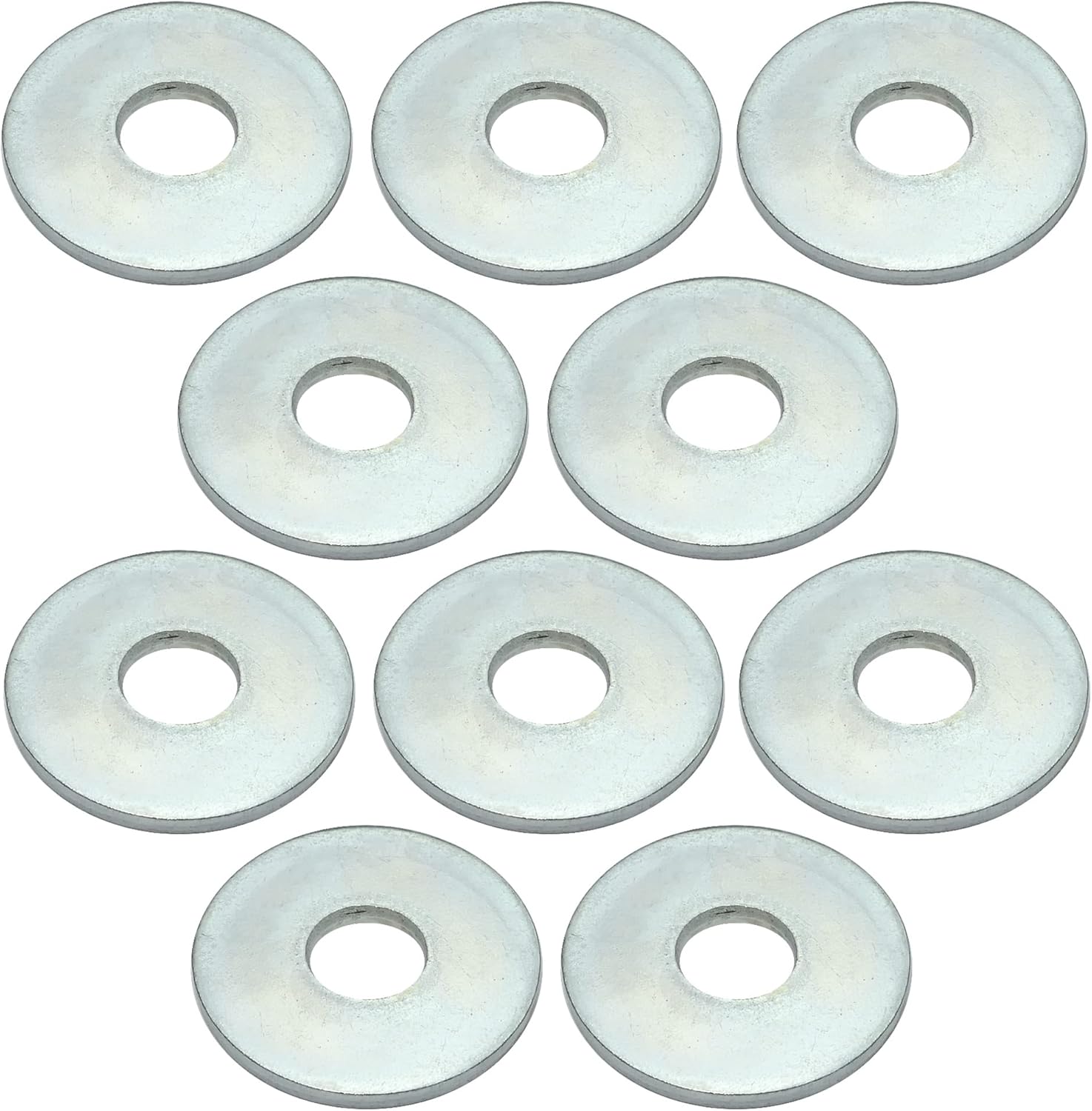 AERZETIX - C49692 - Pack of 10 Small Wide Flat Body Washers - M6 Diameter 6.4 x 20 x 1.5 mm - Zinc Plated Steel