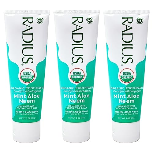 RADIUS Pasta dental blanqueadora y orgánica, 3 Count