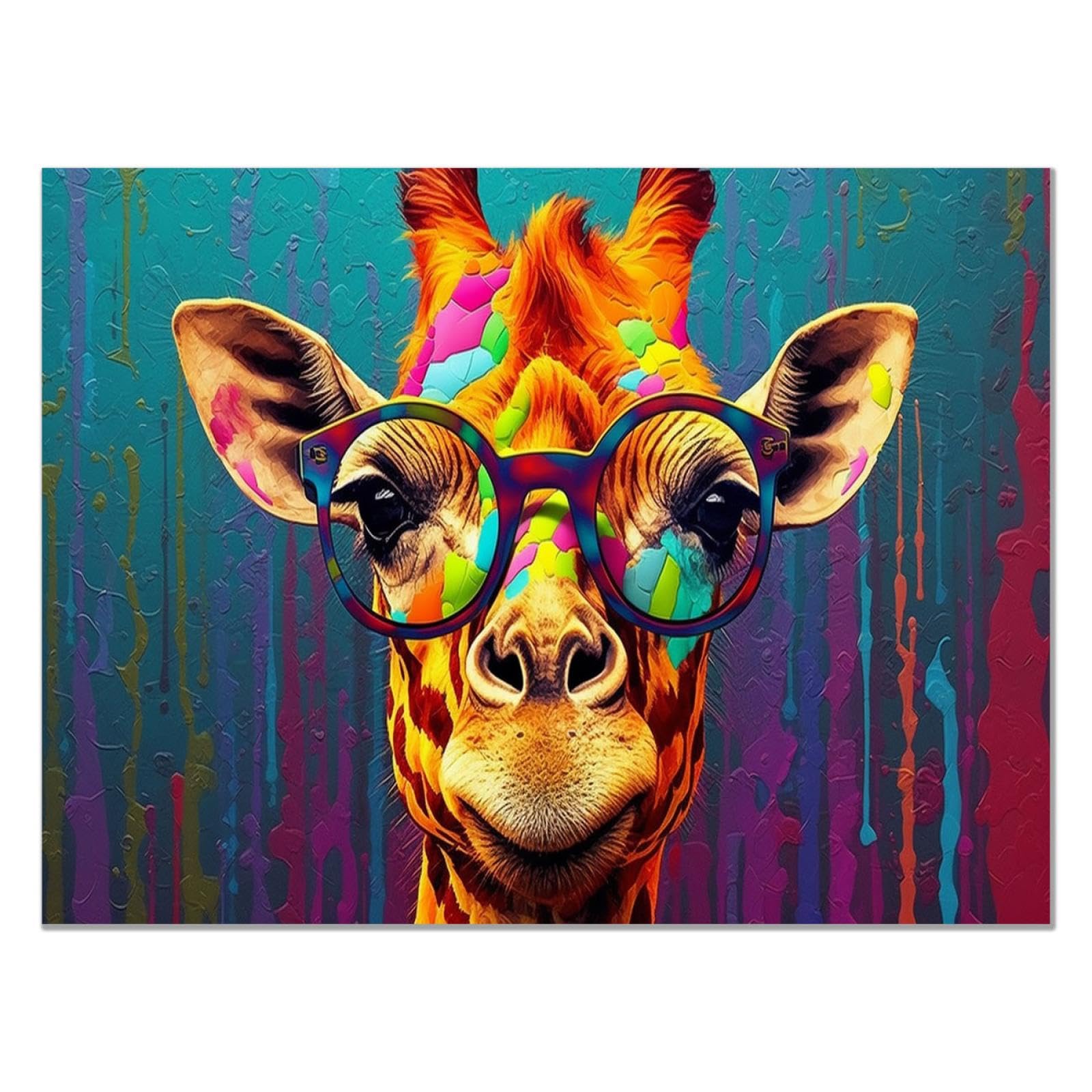 動物と家のカラフルな絵画 Amazon.co.jp: CcacHe カラフルなミニマリストの動物 絵画 キャンバス