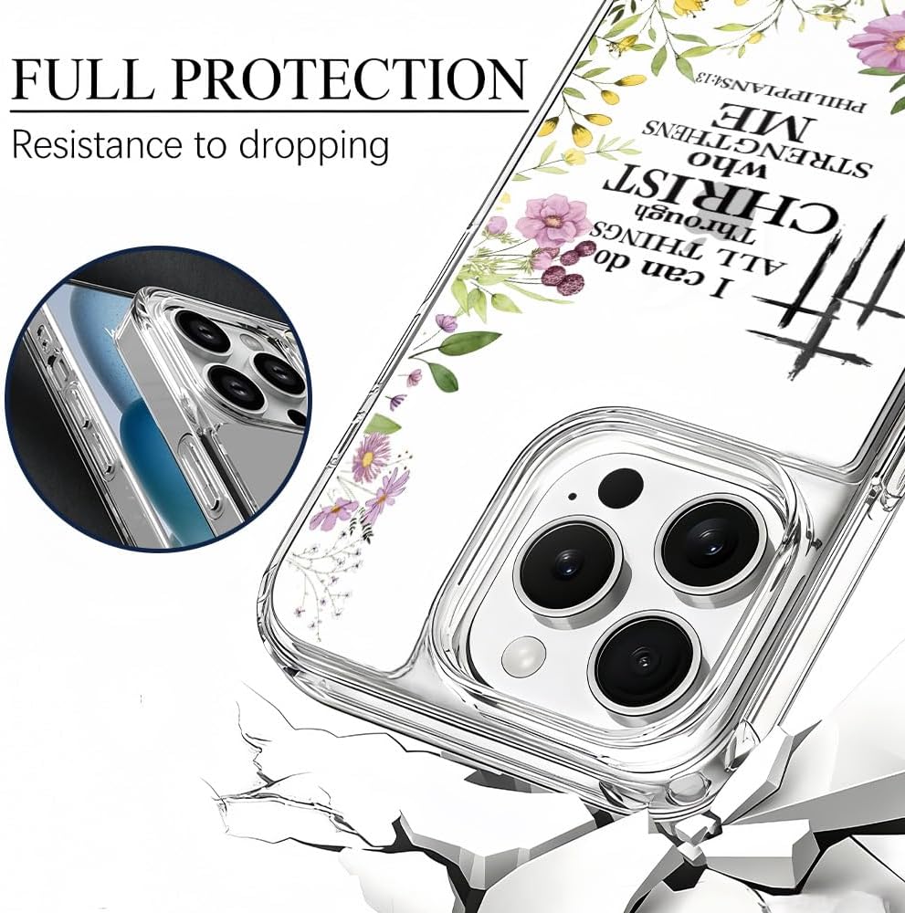 Jesus Cross Clear Phone Case Compatible with iPhone 15 Pro Max image 5