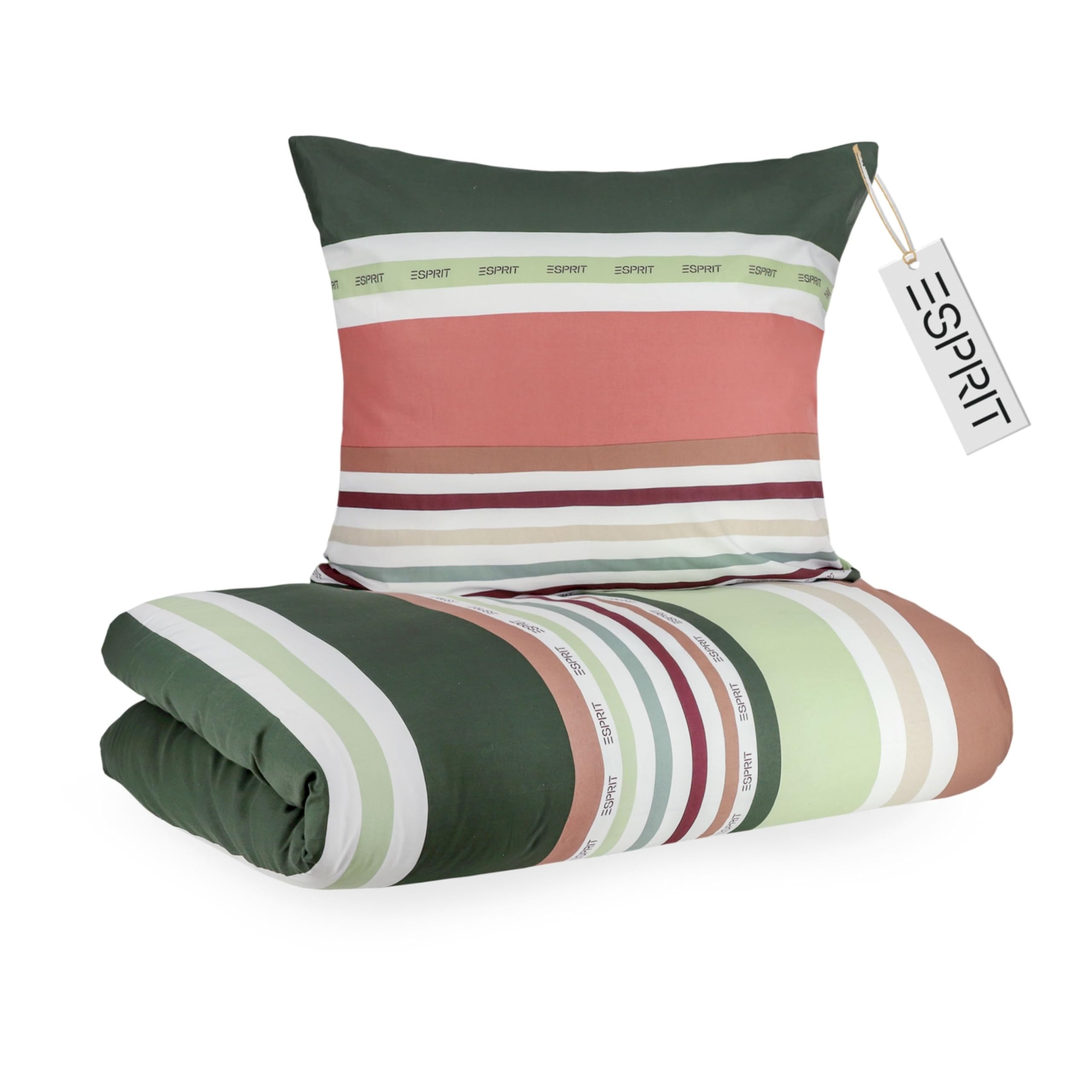 Esprit Home NEU! Premium Bettwäsche 135x200 140x200 155x220 Baumwolle 2teilig - Hochwertiges Renforcé oder Satin Bettwäsche Set - 2 Muster - 1 Bettbezug & 1 Kissenbezug