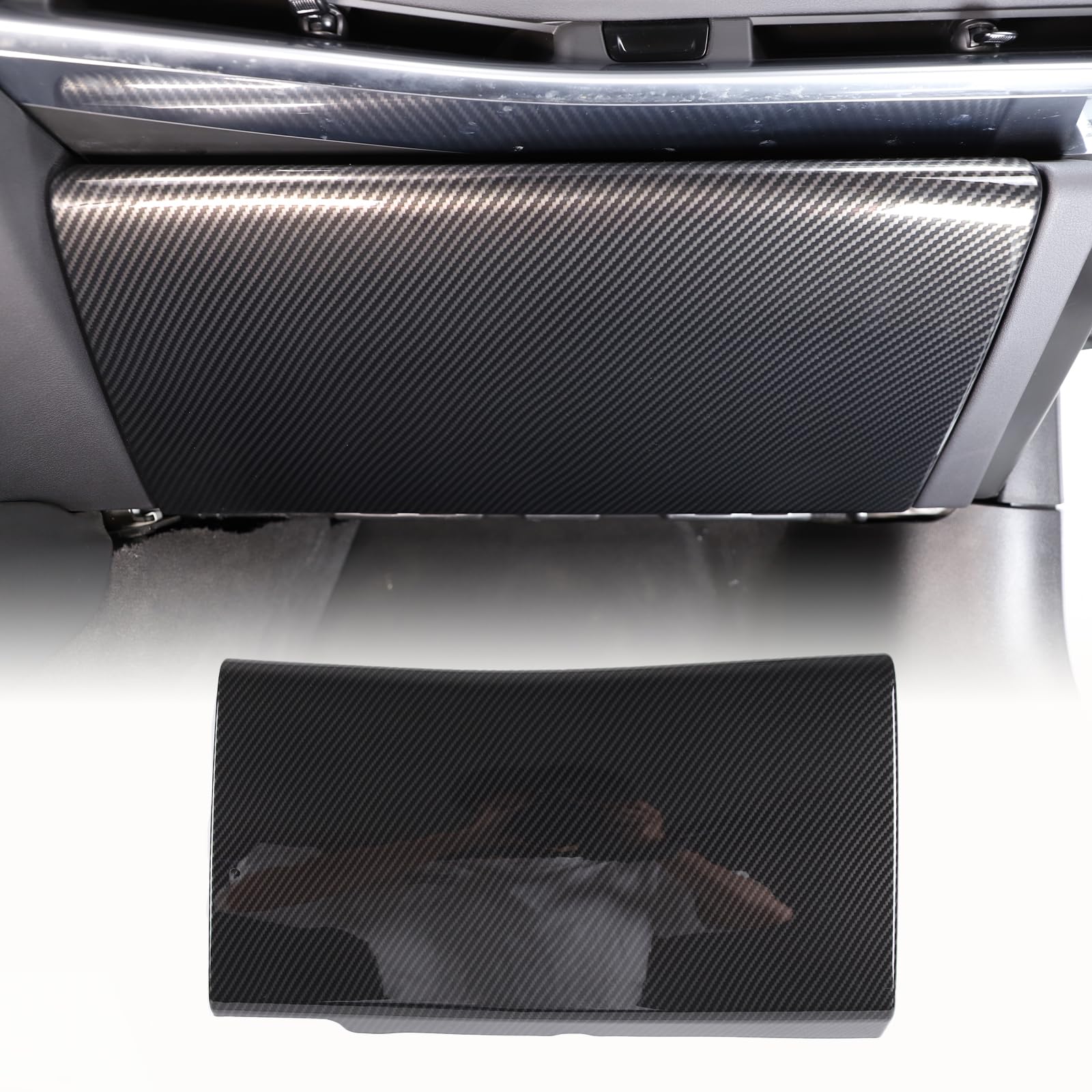 Housse de boîte à gants pour Corvette C8 2020-2023, panneau de console centrale passager en fibre