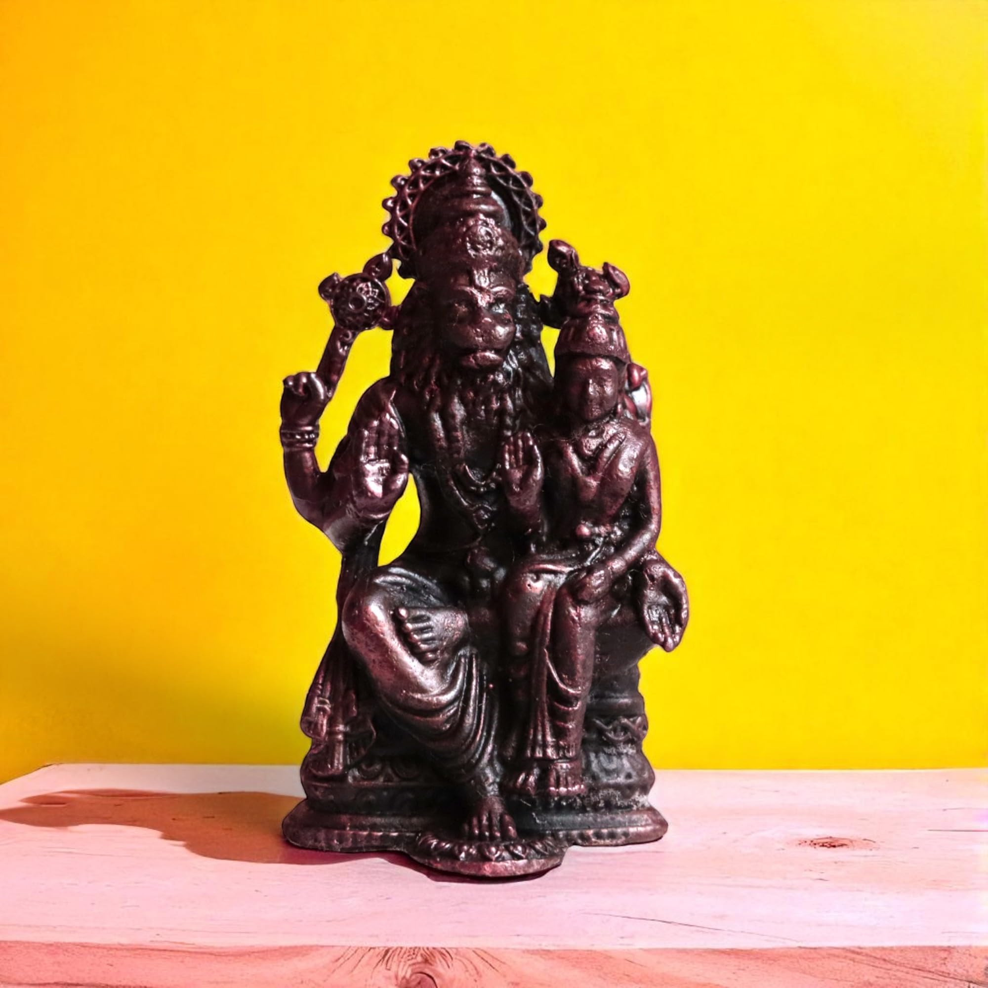 Handmade Copper Hanuman Idol - Mini Panchmukhi Figurine -8