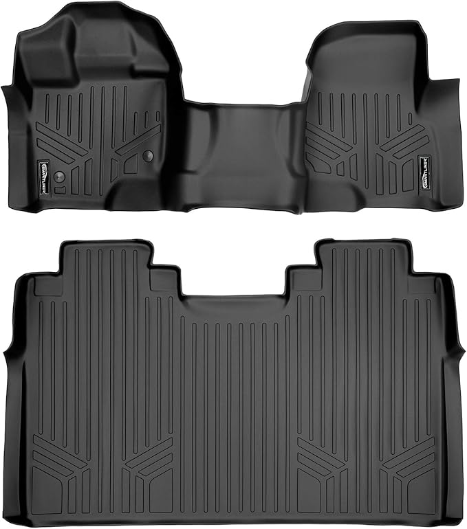 SMARTLINER Custom Fit Floor Mats 2 Row Liner Set Black