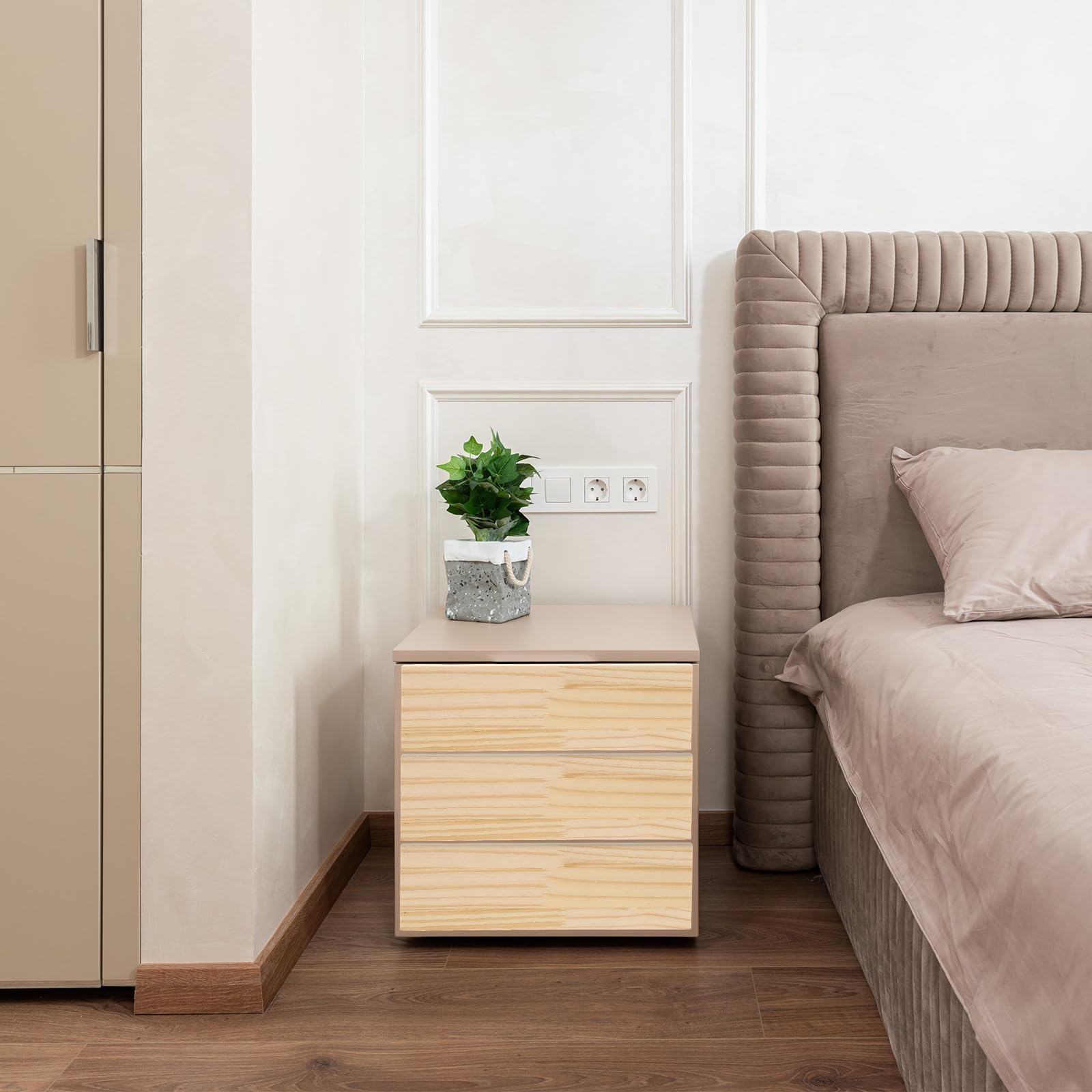 Cassetto in Legno Grezzo per Mobili, Finitura Fai da Beige