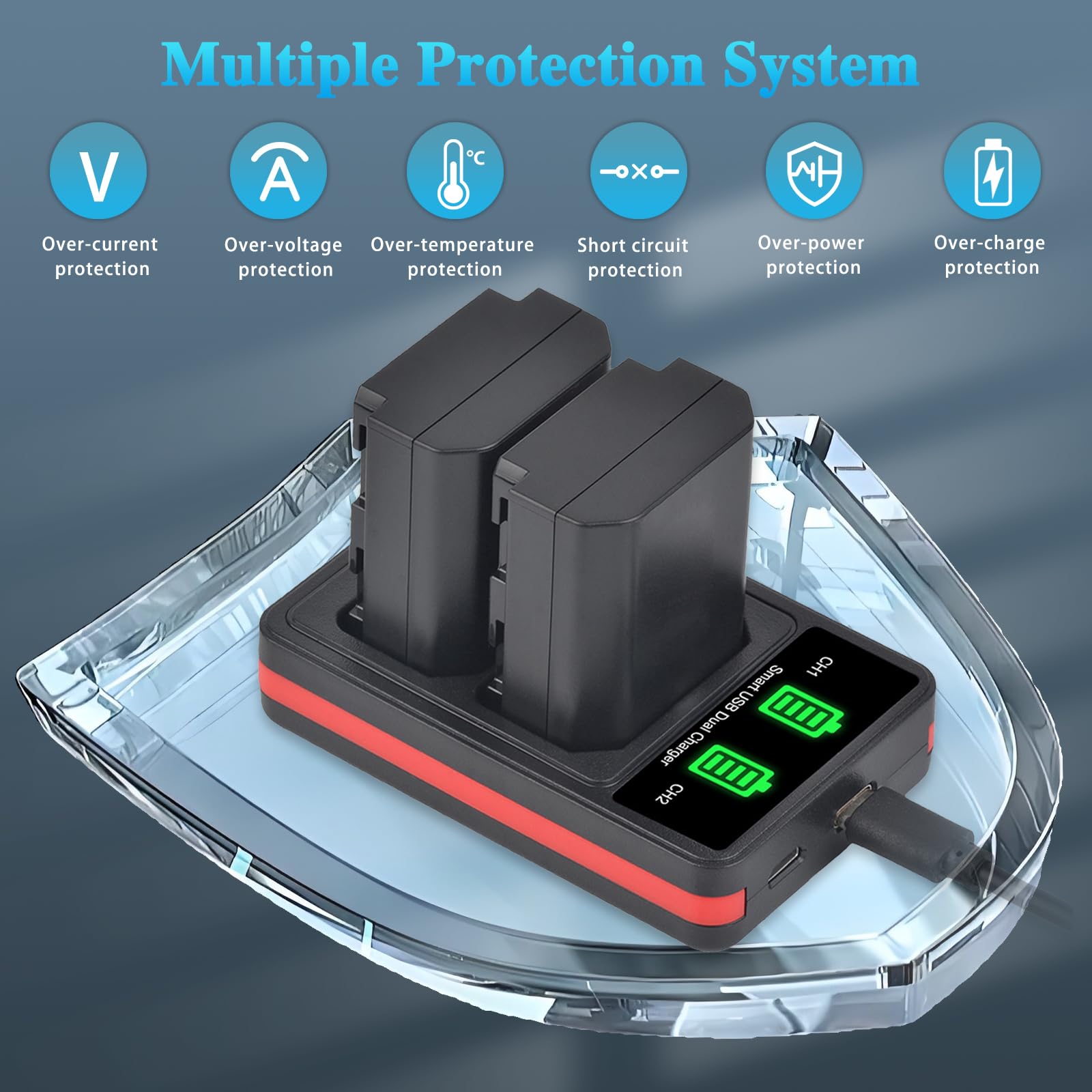 2x BLX1 2280mAh accu USB Dual Charger - Foto Tuerlings
