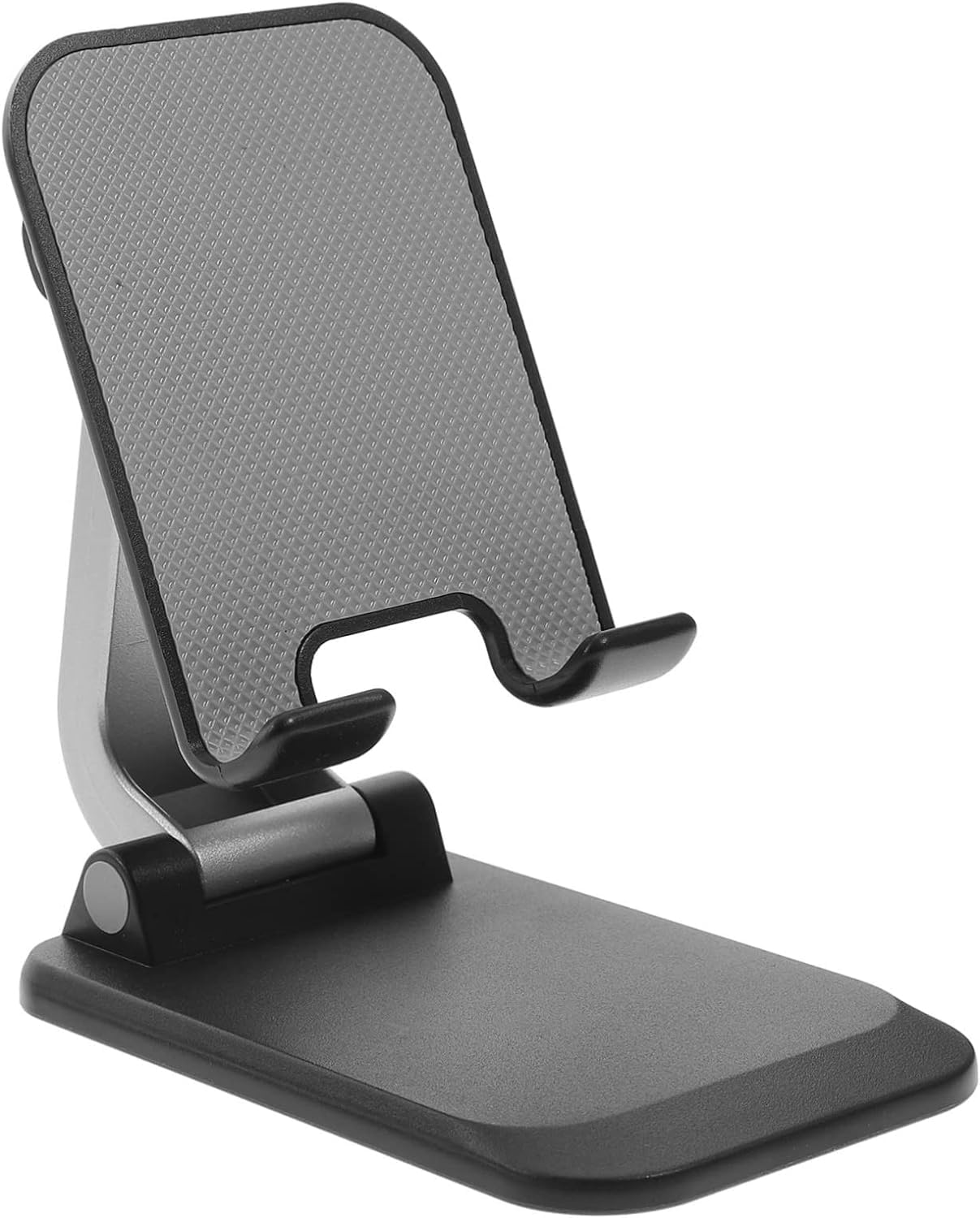 Melfi Q7 Foldable Cell Phone Stand, Height Adjustable Cell Phone Holder with Silicon Pad for Desk. Fully Forldable Mobile Phone Holder, Compatible with All Mobile Phones (Pack of 1)