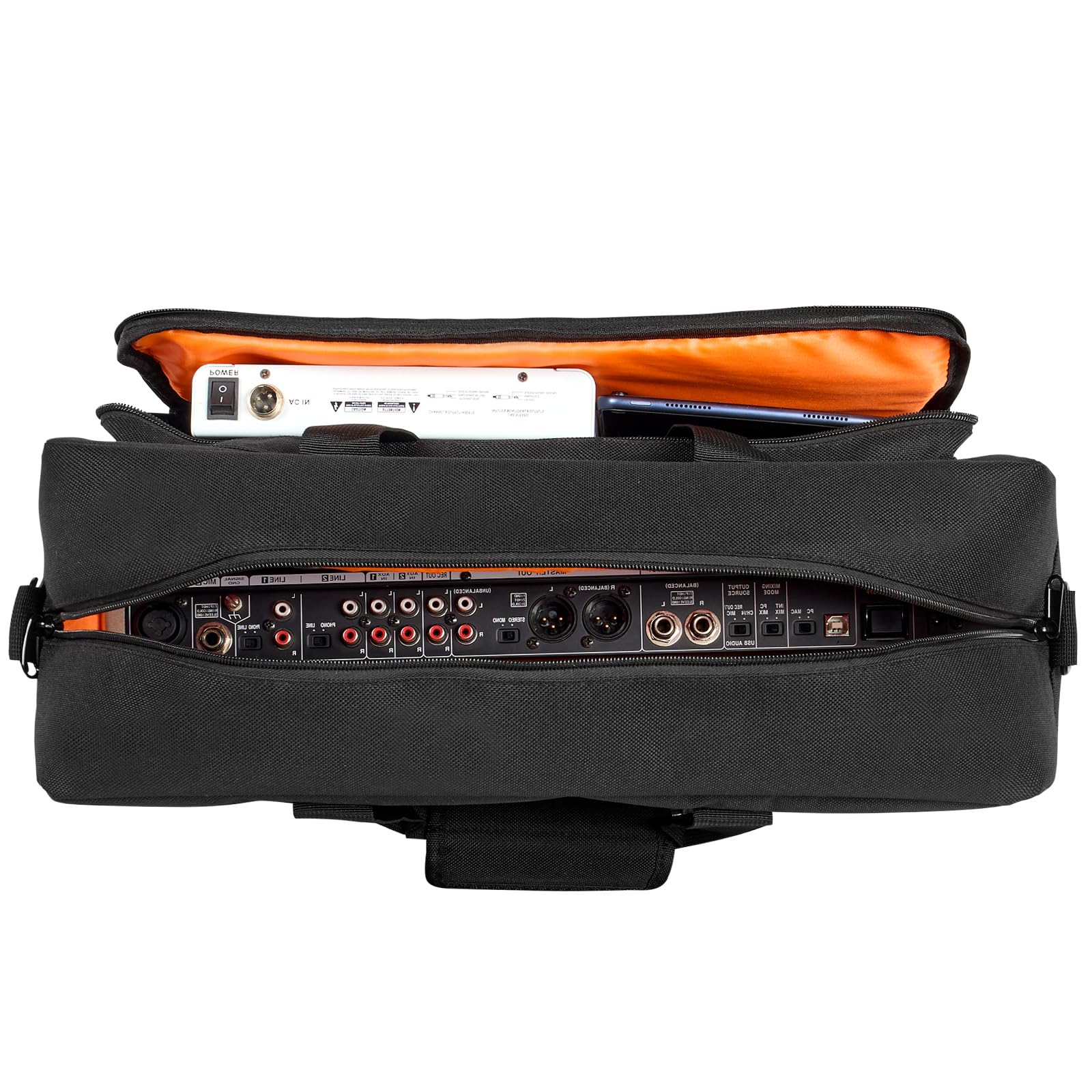 VEVOR Borsa per Mixer DJ, Tessuto Oxford 1200D, Borsa per Attrezzatura DJ con Tasca Portaoggetti Tracolla Rimovibile 1,5 m, Borsa per Organizzazione per DJ 19,29 x 8,66 x 15,34 pollici