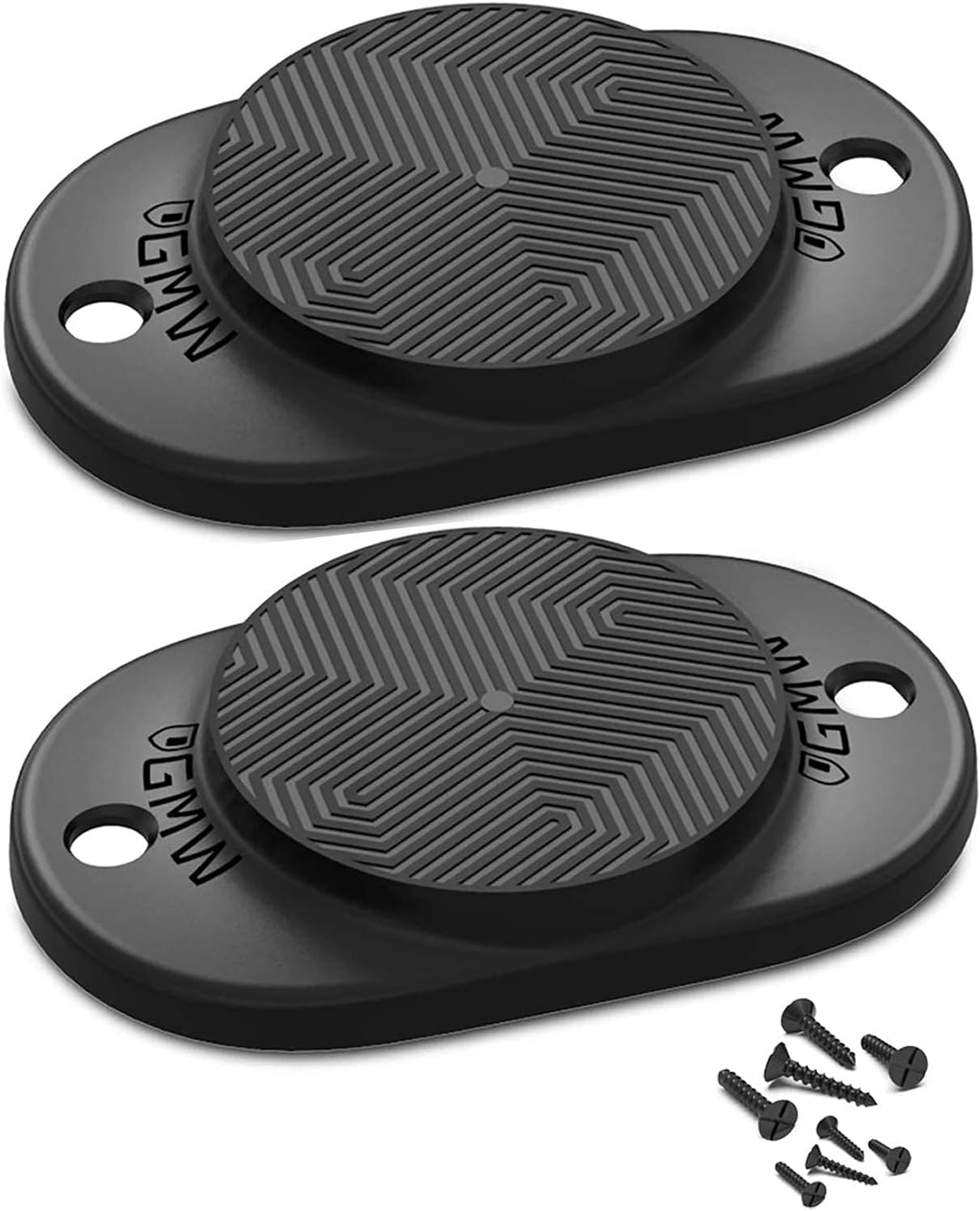 GMW Gun Magnet [2-Pack] | 30 lbs. Rating Magnetic Gun Mount | HQ Rubber Coated Gun Magnet Buckler Series for Car, Truck, Desks, Safes, and Walls | Indoor Gun Racks| Concealed Gun Holder for Handgun