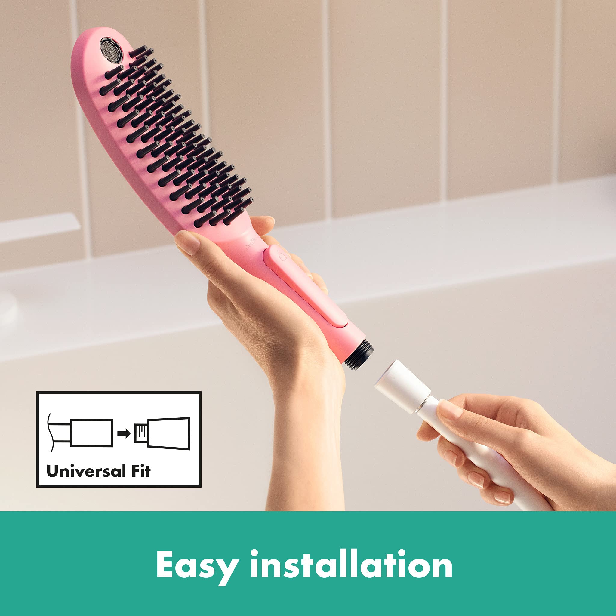 hansgrohe DogShower Główka prysznicowa dla psów 150 3jet z masującymi dyszami Pink, 26640560