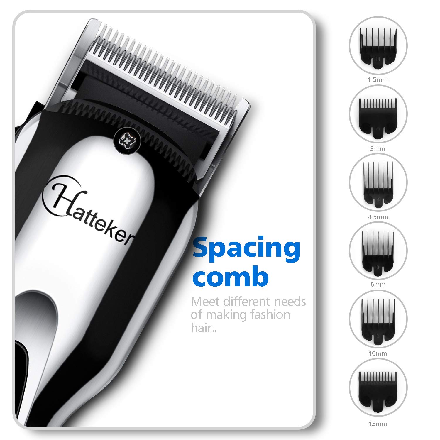 HATTEKER Pro - Cortapelos inalámbrico para hombre y mujer, kit completo de corte de pelo para hombres, mujeres y niños
