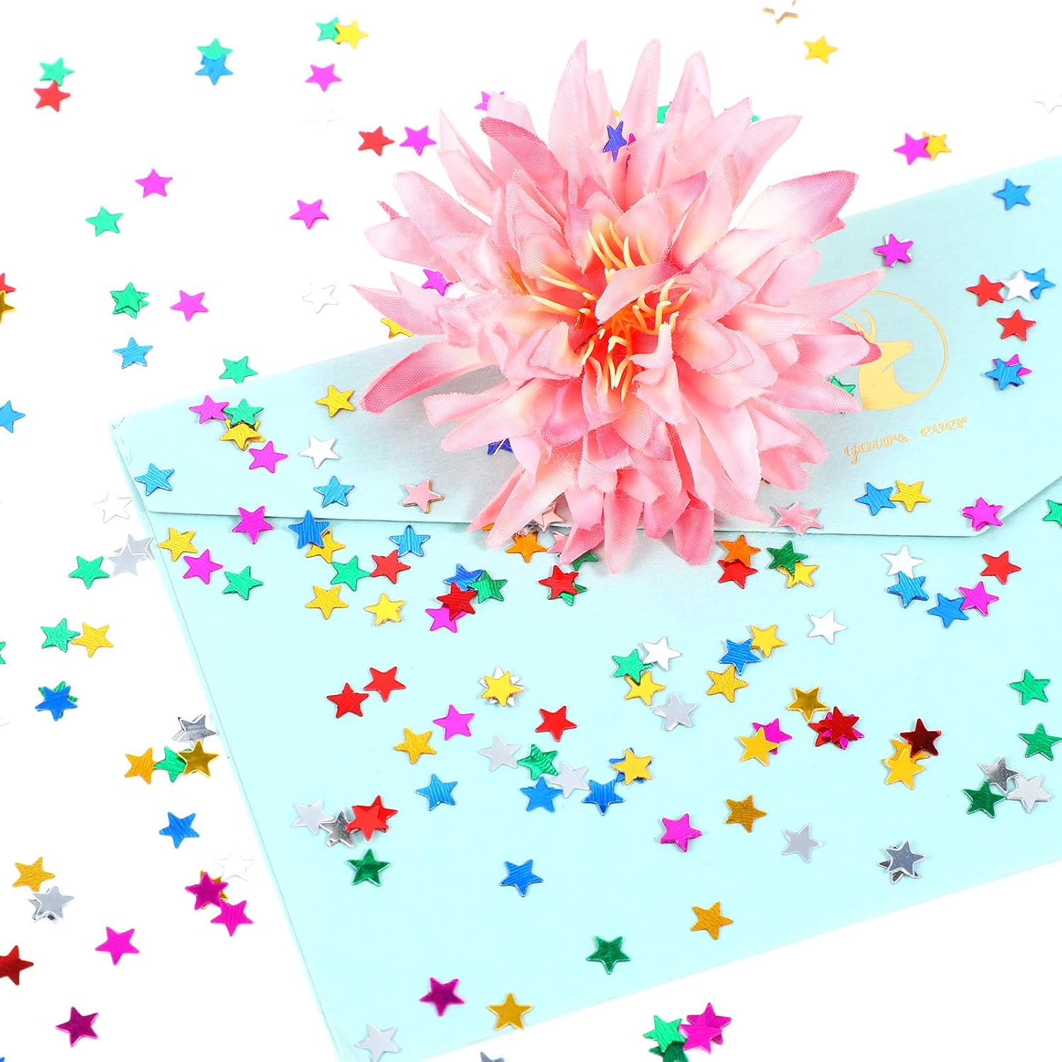 3000 Pcs Star Confetti, 30g 5mm Metallic Foil Glitter Star Sequins for Party Wedding Birthday Decorations, Christmas DIY