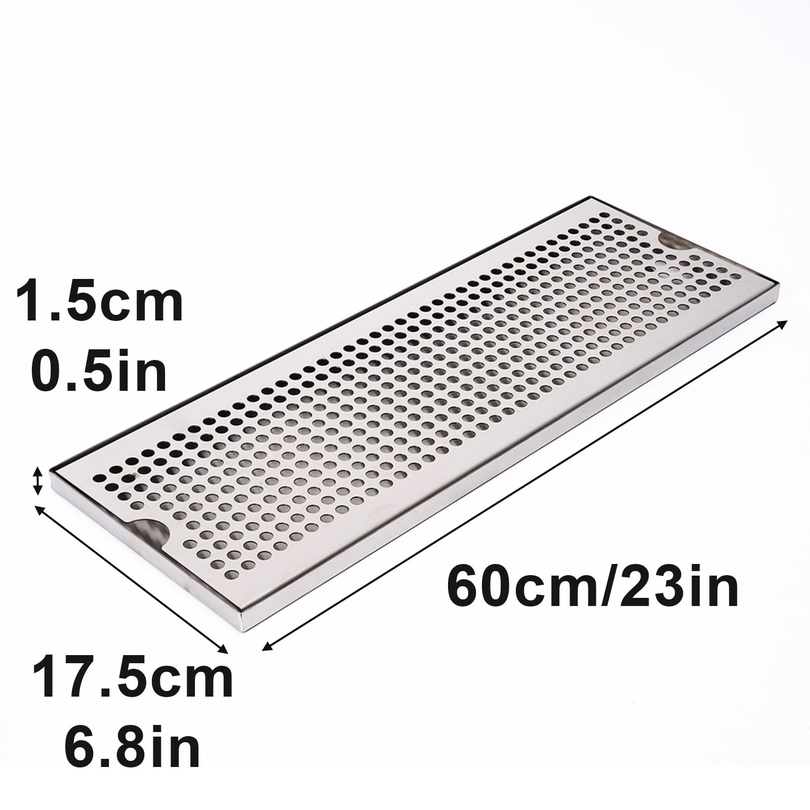 Tacka Ociekowa ze Stali Nierdzewnej, Wytrzymała, do Baru, Kuchni I Zastosowań Komercyjnych, do Ociekania Oleju Pod Samochodem(60x17.5x1.5cm/23x6.8x0.5in)