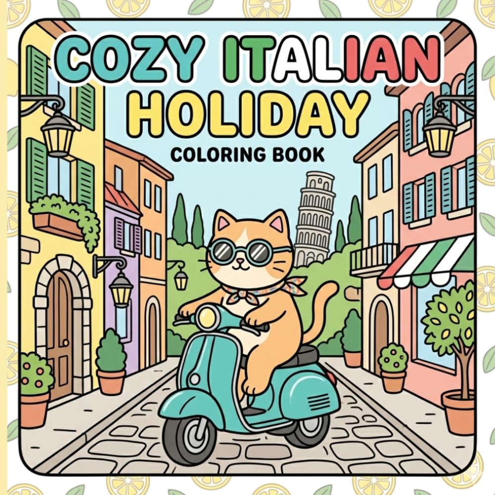 Cozy Italian Holiday coloring book: Relax and Unwind with Simple Italian Scenes