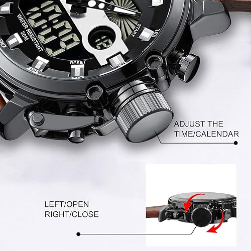 Miniatura 7 de MEGALITH Relojes para hombre, impermeables, digitales, militares, tácticos, tácticos, multifunción, resistente, LED, reloj digital para hombres,