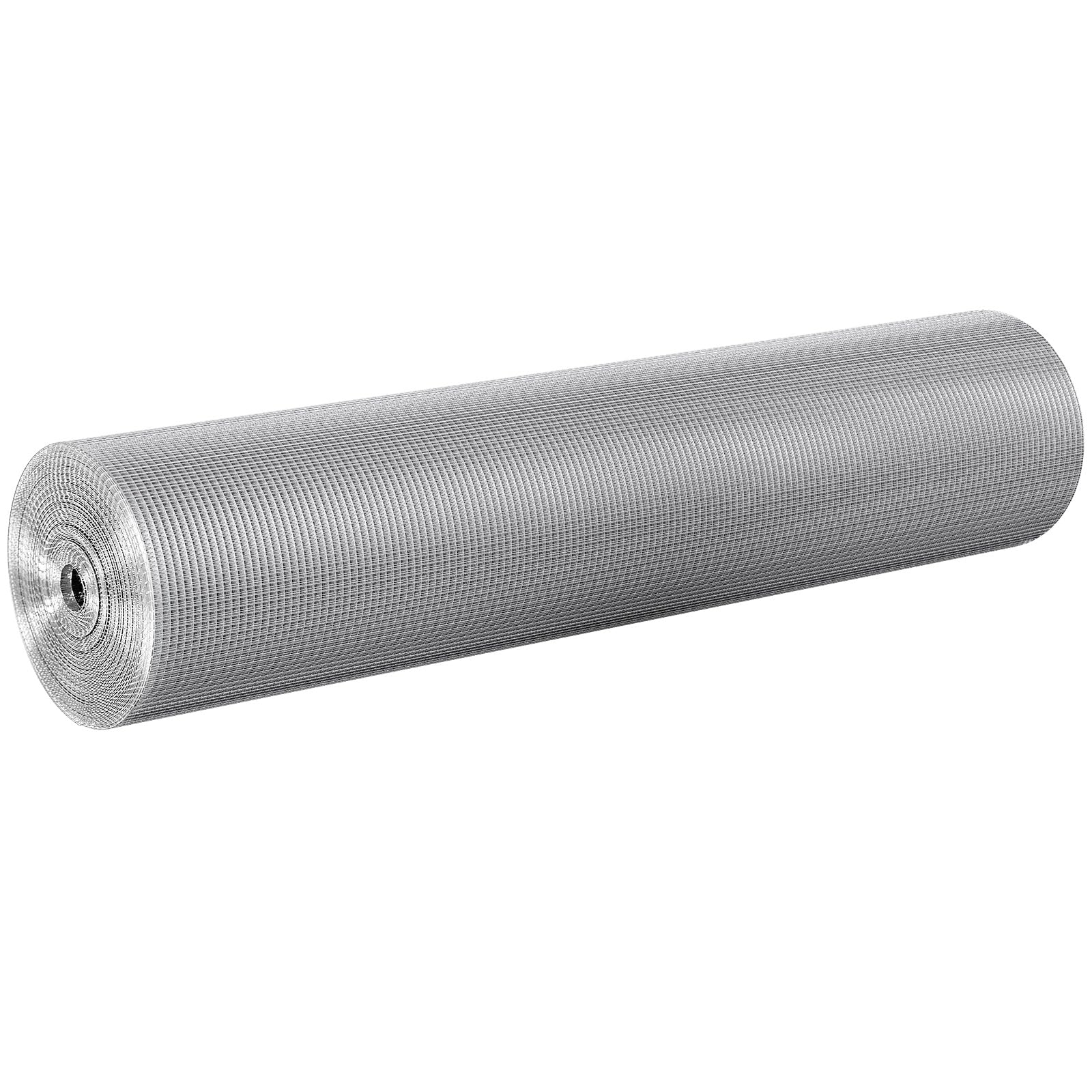 VEVOR Grillage métallique soudé, 915mm x 30,48m, rouleau treillis métallique galvanisé à chaud maillage 6,35 x 6,35 mm, clôture en fil de poule calibre 23 pour cages à lapins, jardin, petits rongeurs