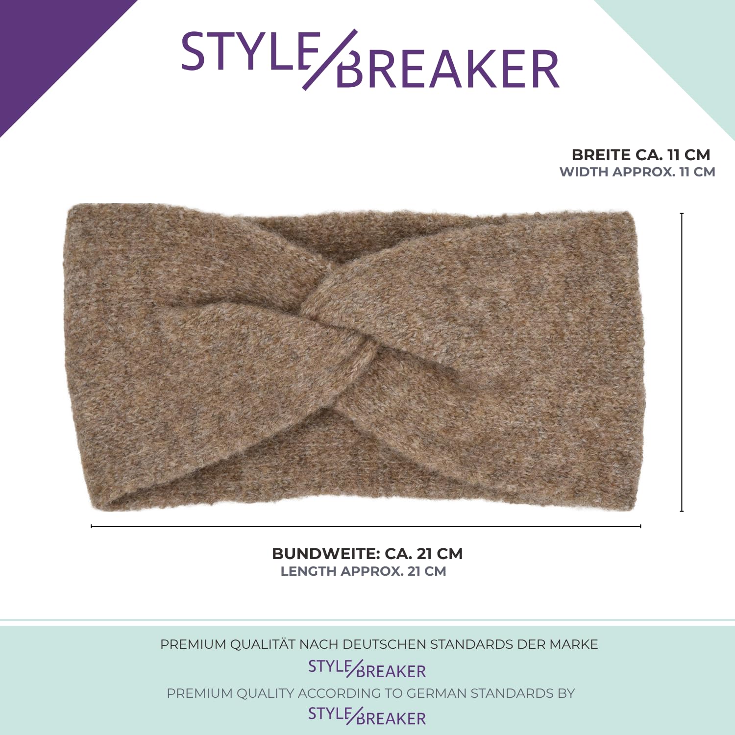 Alwero Loop wollen hoofdband haarband beige Alwero Loop wollen hoofdband haarband beige
