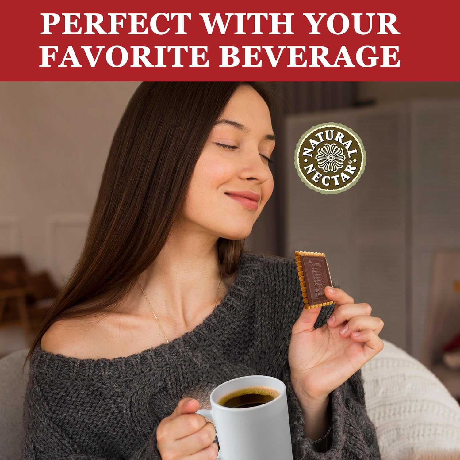 Natural Nectar Petit Biscuit Milk Chocolate 5.29 oz – Crisp European-Style Biscuits Covered in Smooth Milk Chocolate; Snack Cookies for Coffee, Tea & Dessert Treats