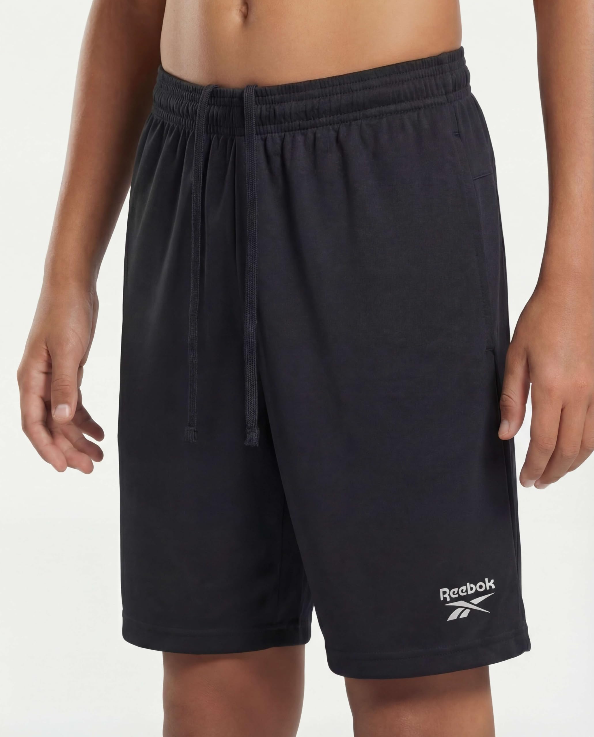 Reebok 4 Pack: Boys' Dry Fit Athletic Shorts - Kids Teens Youth Active Running Basketball Soccer Workout Short Size 6-18 - 3