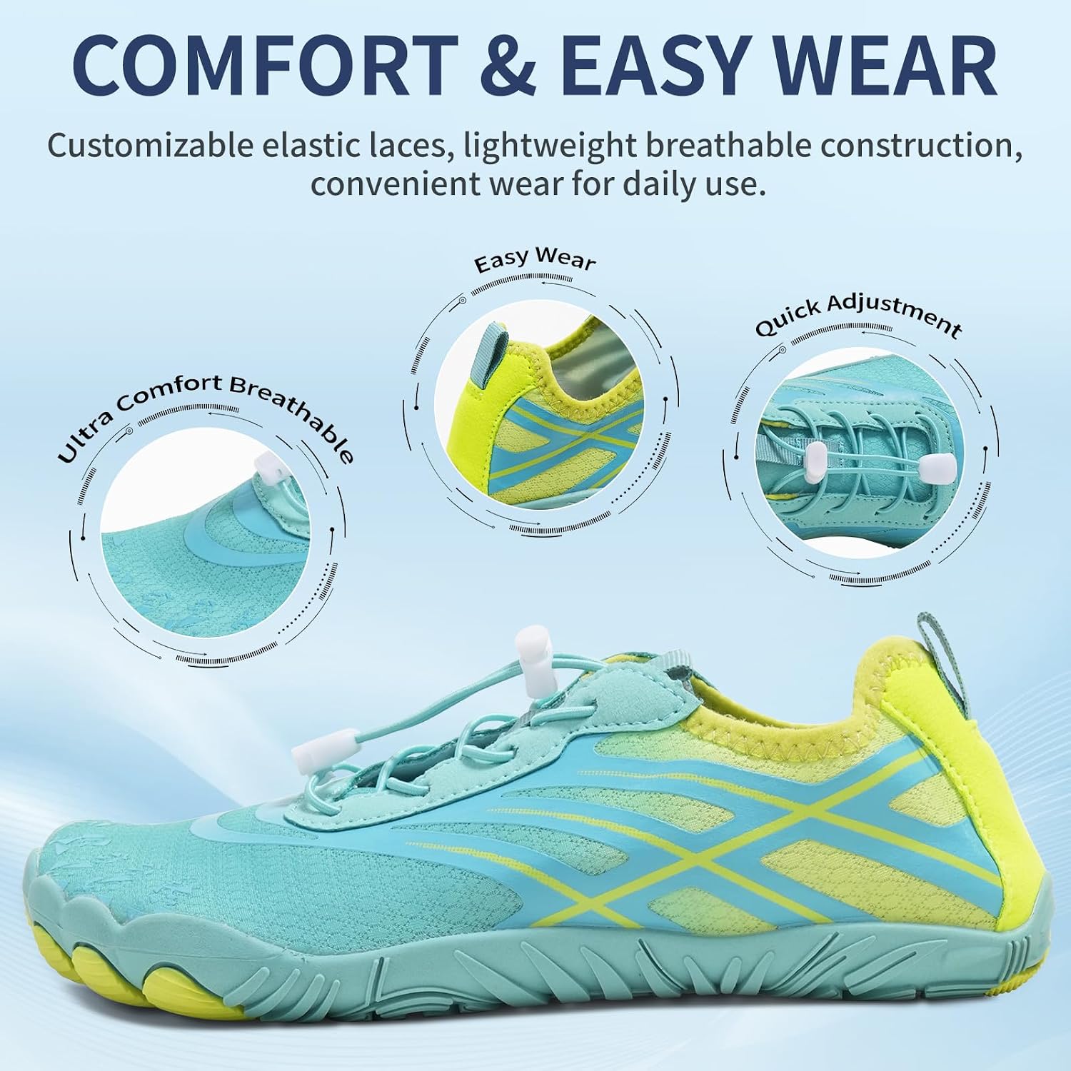 Water Shoes for Women, Wide Toe Box Shoes, Women Beach Shoes, Women Grounding Shoes Zero Drop Quick Dry Comfortable Womens Barefoot Shoes Yoga Hiking Gym