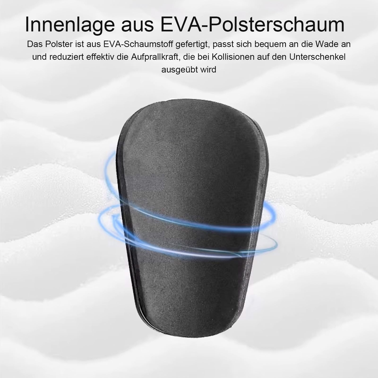 Mini espinilleras para fútbol, 8 x 5 cm, espinilleras infantiles de fútbol, mini almohadillas para niños, niñas, hombres, mujeres (blanco, negro) — view 4