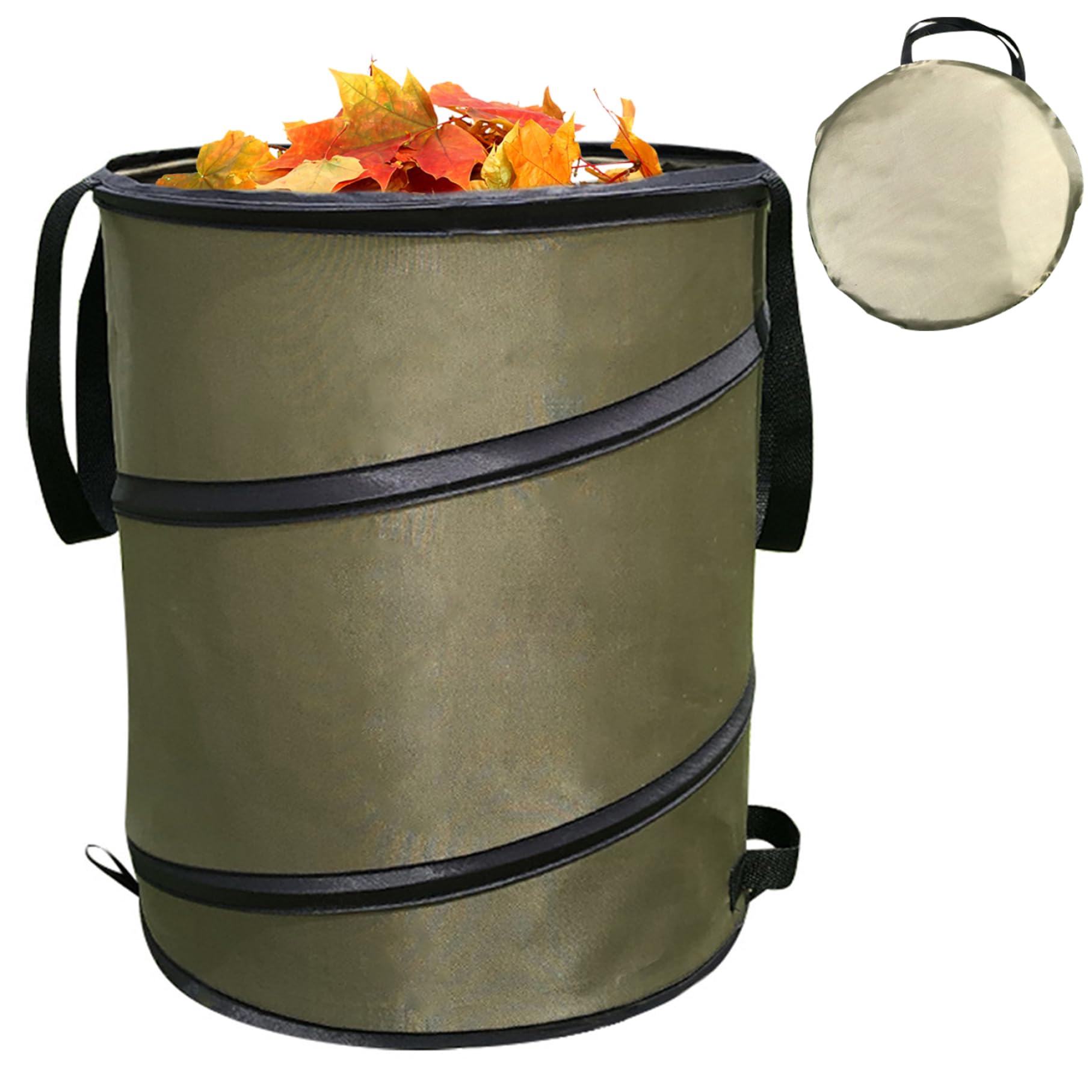 Bolsa de basura plegable emergente para limpiar el patio fácil