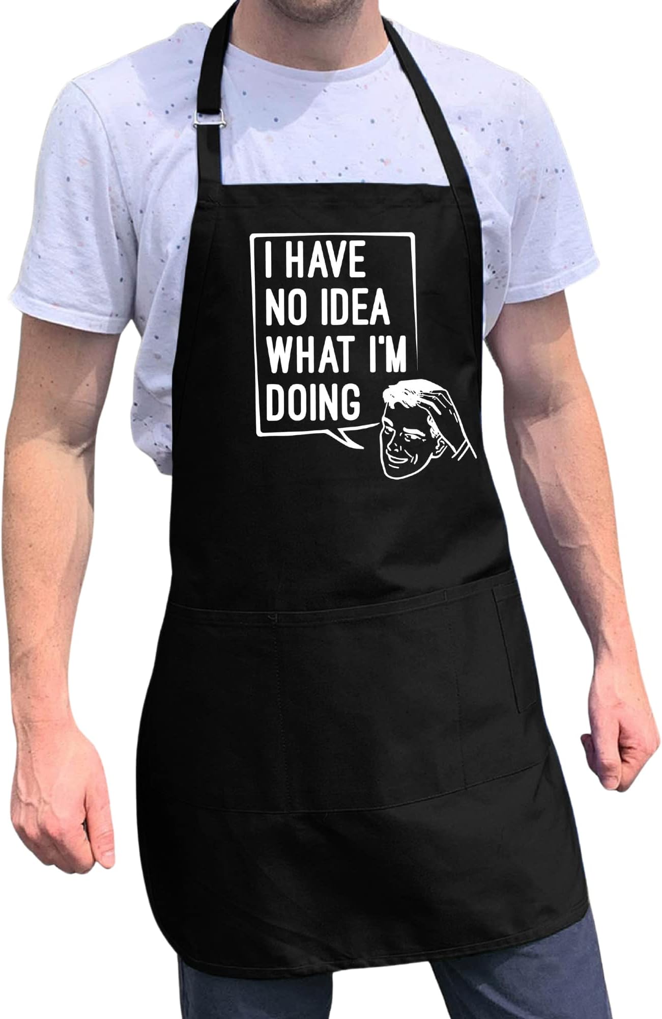 No Idea Adjustable Apron for Men, One Size