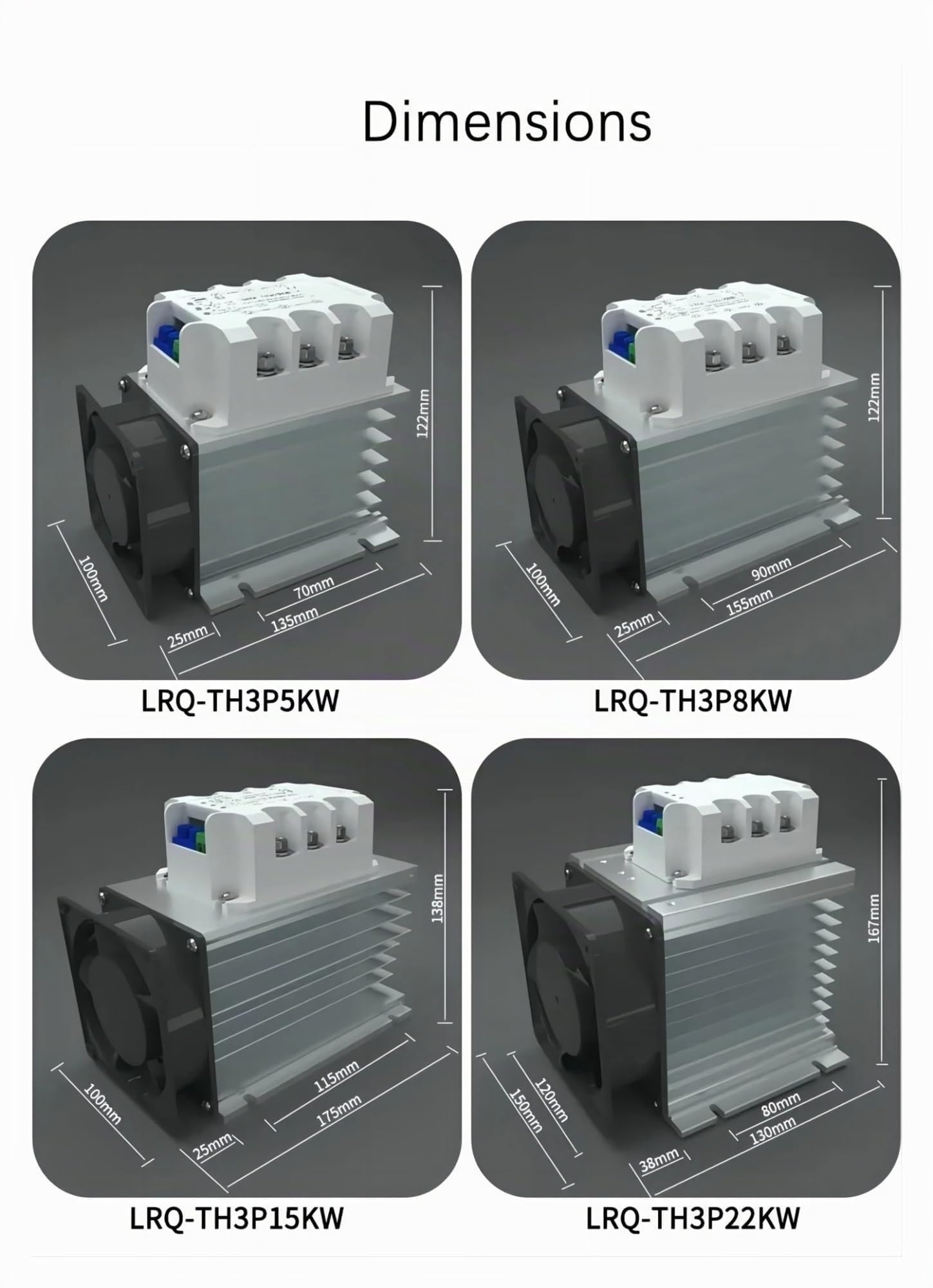 Démarreur progressif de Moteur triphasé/monophasé, Module de démarrage Lent, Relais à Semi-conducteurs, décompression et contrôleur abaisseur(Single 4KW Module)
