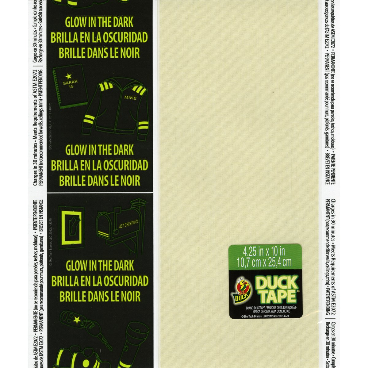 グロー暗い鴨テープで 8.5"X 10"1/Pkg 固体シート色
