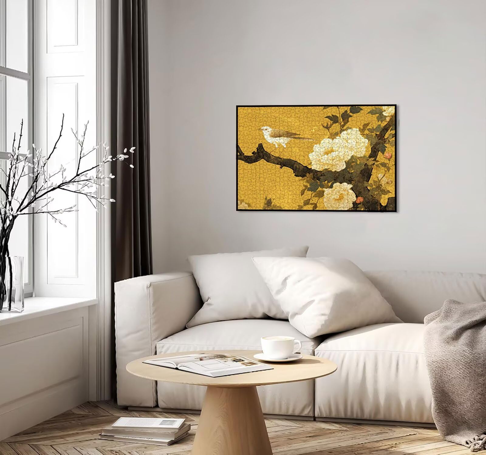 Puzzle dla dorosłych 3000, orientalny kwiat i ptak 3000 elementów puzzle dla dorosłych, klasyczne gry edukacyjne, zajęcia rodzinne, do dekoracji ścian domu, prezent R0KH-144