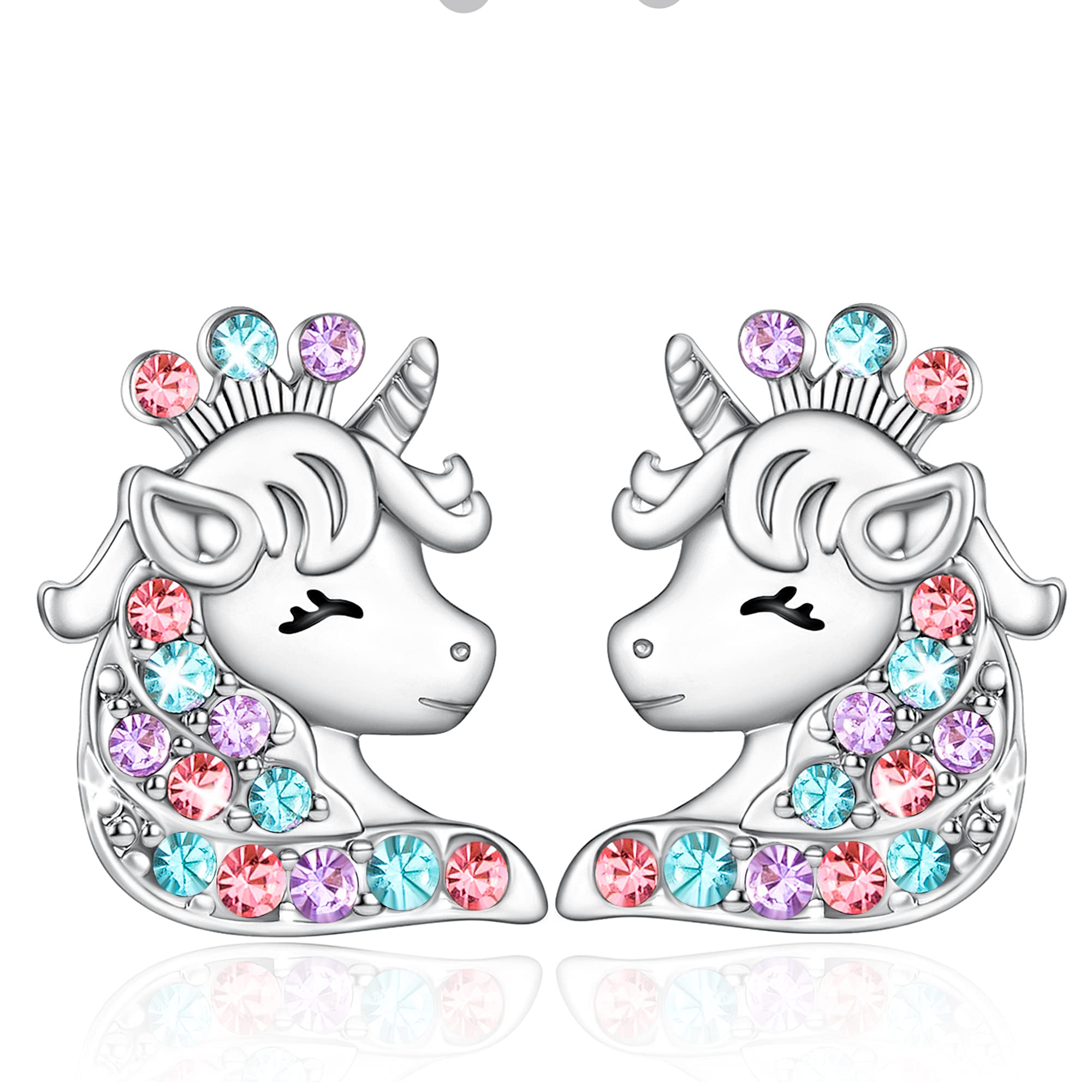 Shonyin Unicorn Earrings for Girls Hypoallergenic Earrings Birthday Christmas Back to School Jewelry Gift for Girls 2-12 Years old