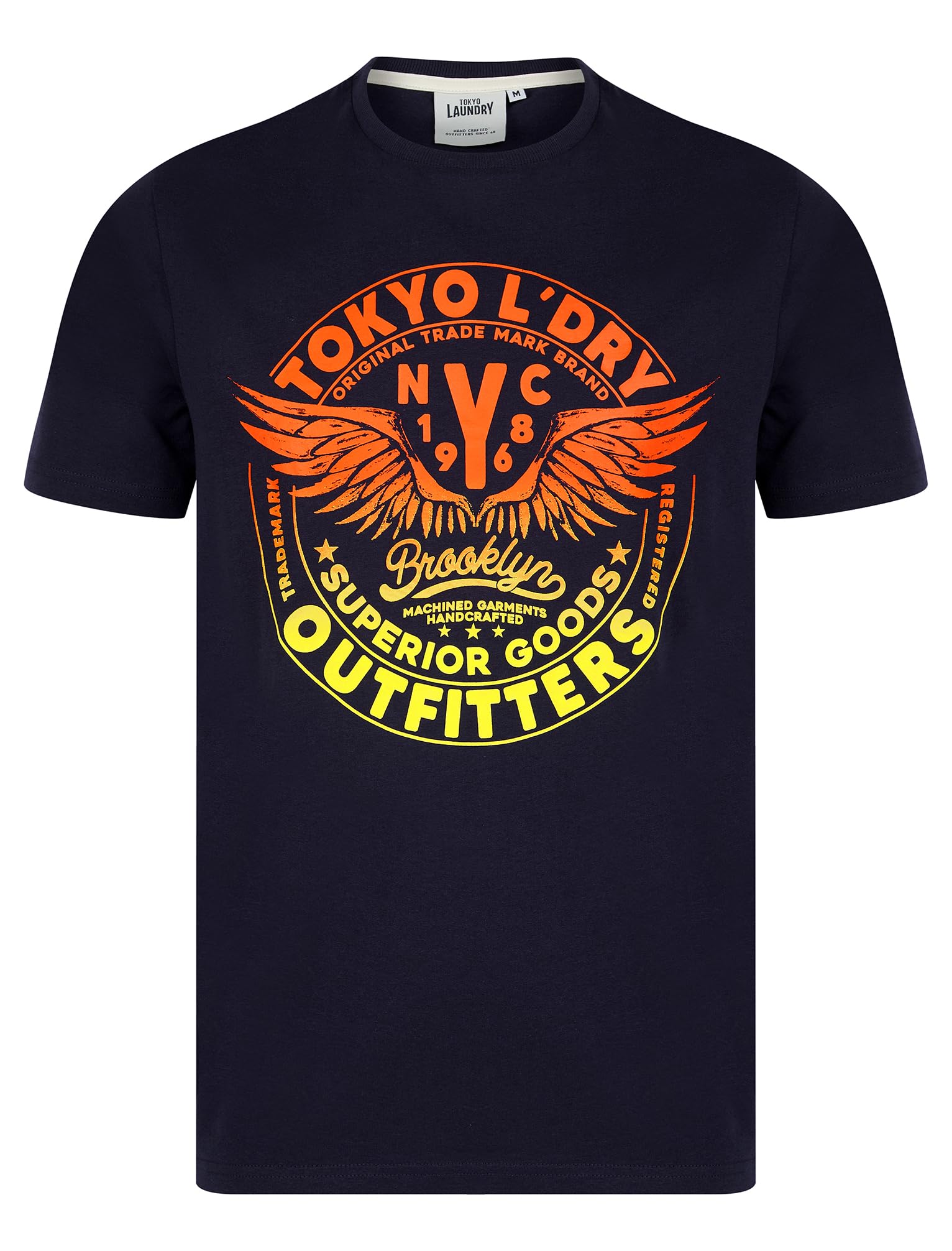 Tokyo Laundry Men's 'Manor' Vintage Graphic Print Motif Cotton Jersey Crew Neck T-Shirt