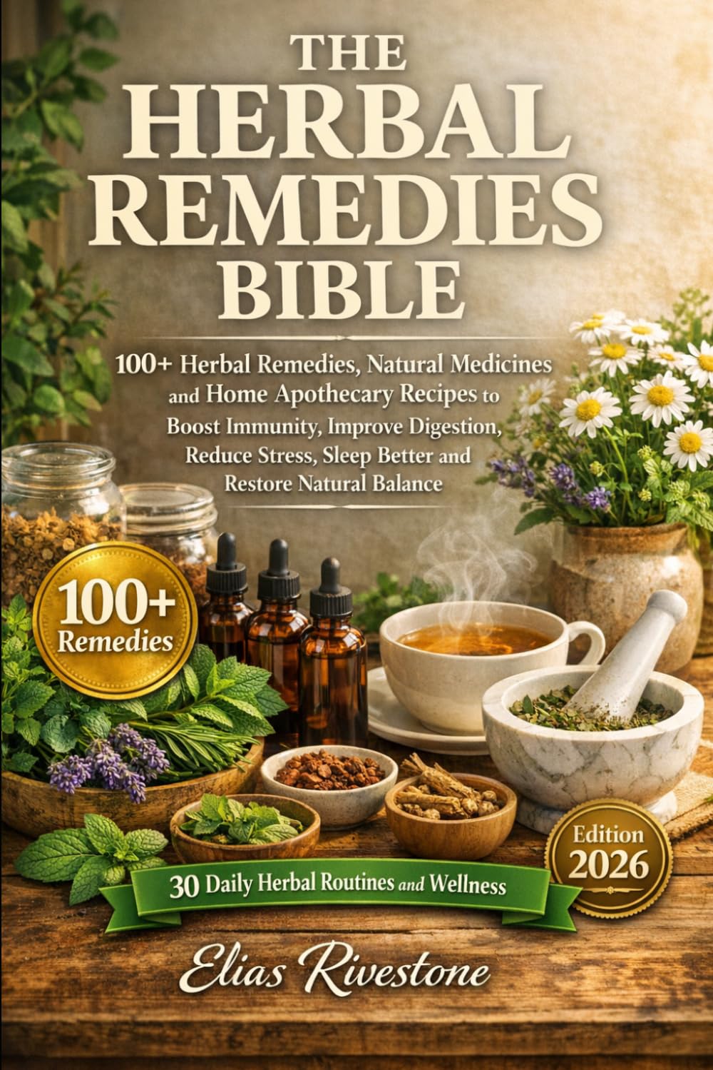 THE HERBAL REMEDIES BIBLE: 100+ Herbal Remedies, Natural Medicines and Home Apothecary Recipes to Boost Immunity, Improve Digestion, Reduce Stress, Sleep Better and Restore Natural Balance