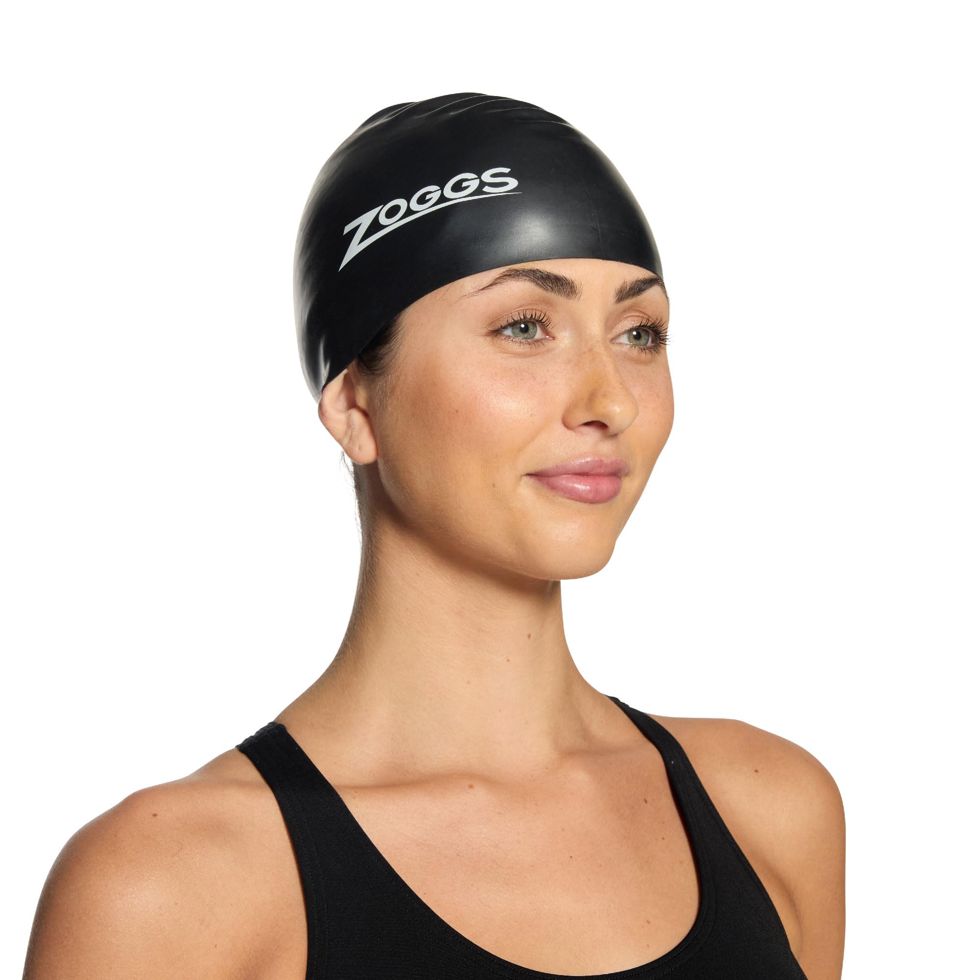 Zoggs Czepek kąpielowy Silicone Cap, Black, Onesize, 300771