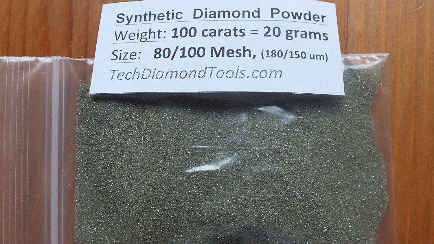 TechDiamondTools Diamond Dust Grinding Powder for Stone Rock Valve Steel Metal Concrete Granite Knife Gun 325/400 to 50/60 mesh 20 Grams 100 carats USA Made Abrasive Powder Crystal dust (80 grit)