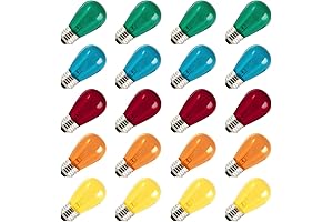 Upgraded S14 Christmas Edison Lights Outdoor Multicolor Bulbs for Festive Decorations