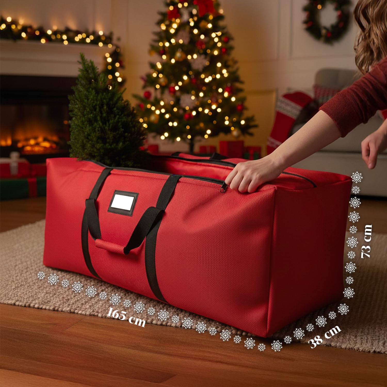 Avilia – Contenitore Porta Albero di Natale con Ruote, Manici Rinforzati e Zip Impermeabile, Ideale per Custodia e Trasporto Alberi fino a 240 cm, Realizzato in Tessuto Oxford Resistente 600D