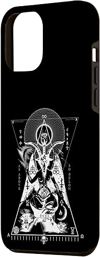Miniatura 2 de iPhone 13 Pro Max BAPHOMET - Como arriba y abajo - Funda de geometría sagrada oculta