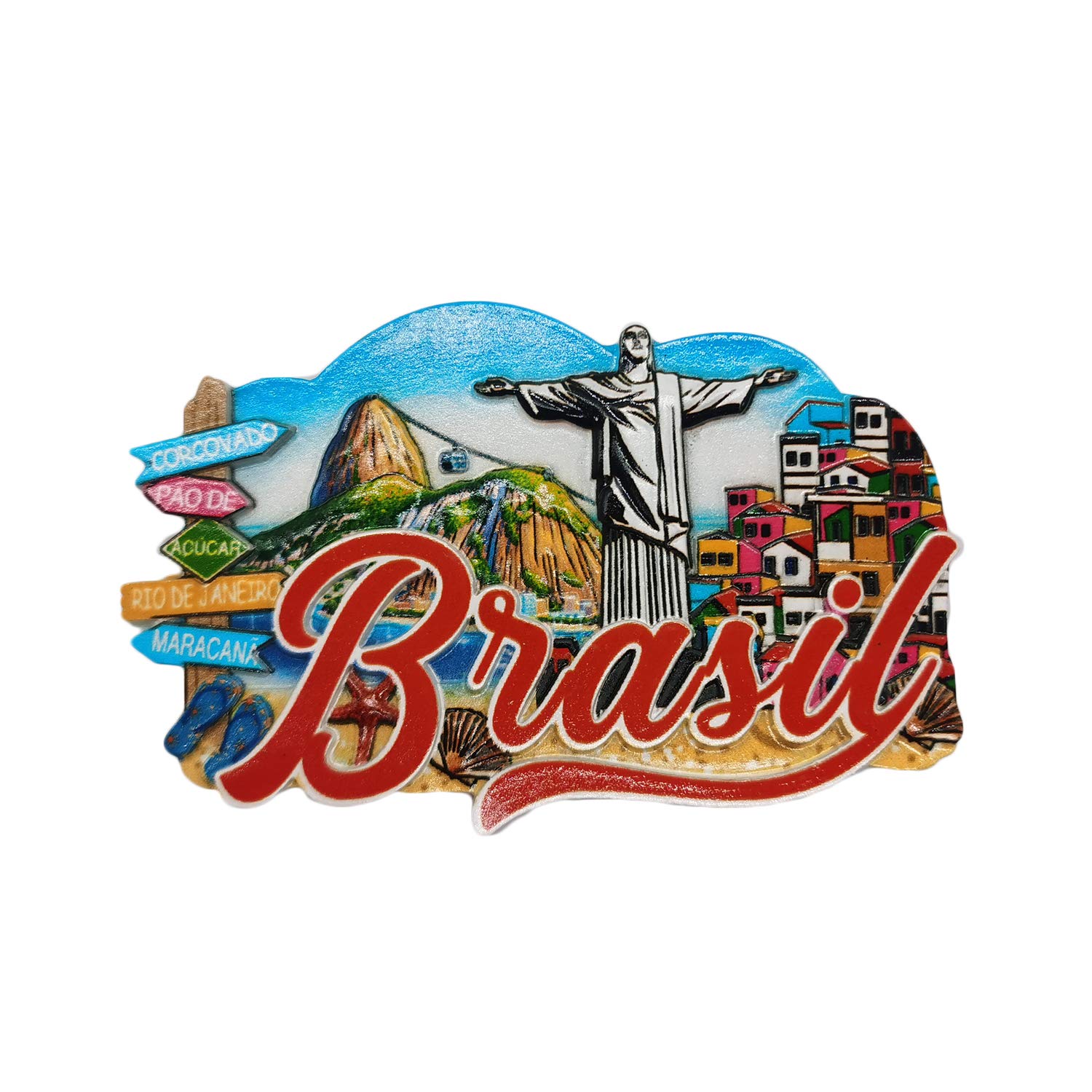 Brazil Rio De Janeiro 3D Fridge Magnet - Souvenir Bottle Opener, Resin & Metal, 11x6 Cm - View #9