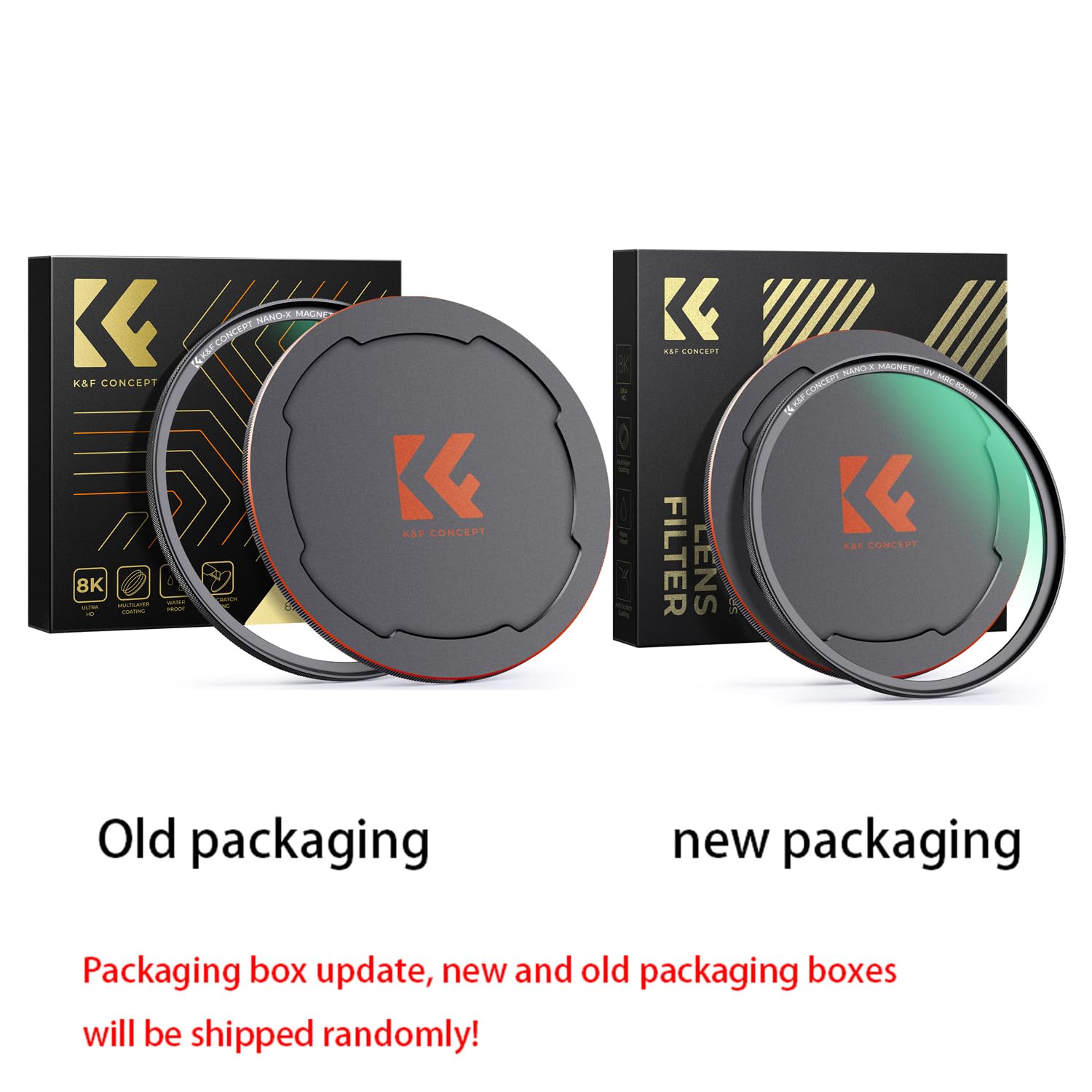 K&F Concept Ultra cienki magnetyczny filtr UV serii Nano-X + magnetyczna metalowa osłona z wielowarstwowymi powłokami HD 28, zielona, wodoodporna, odporna na zarysowania, antyrefleksyjna do obiektywu