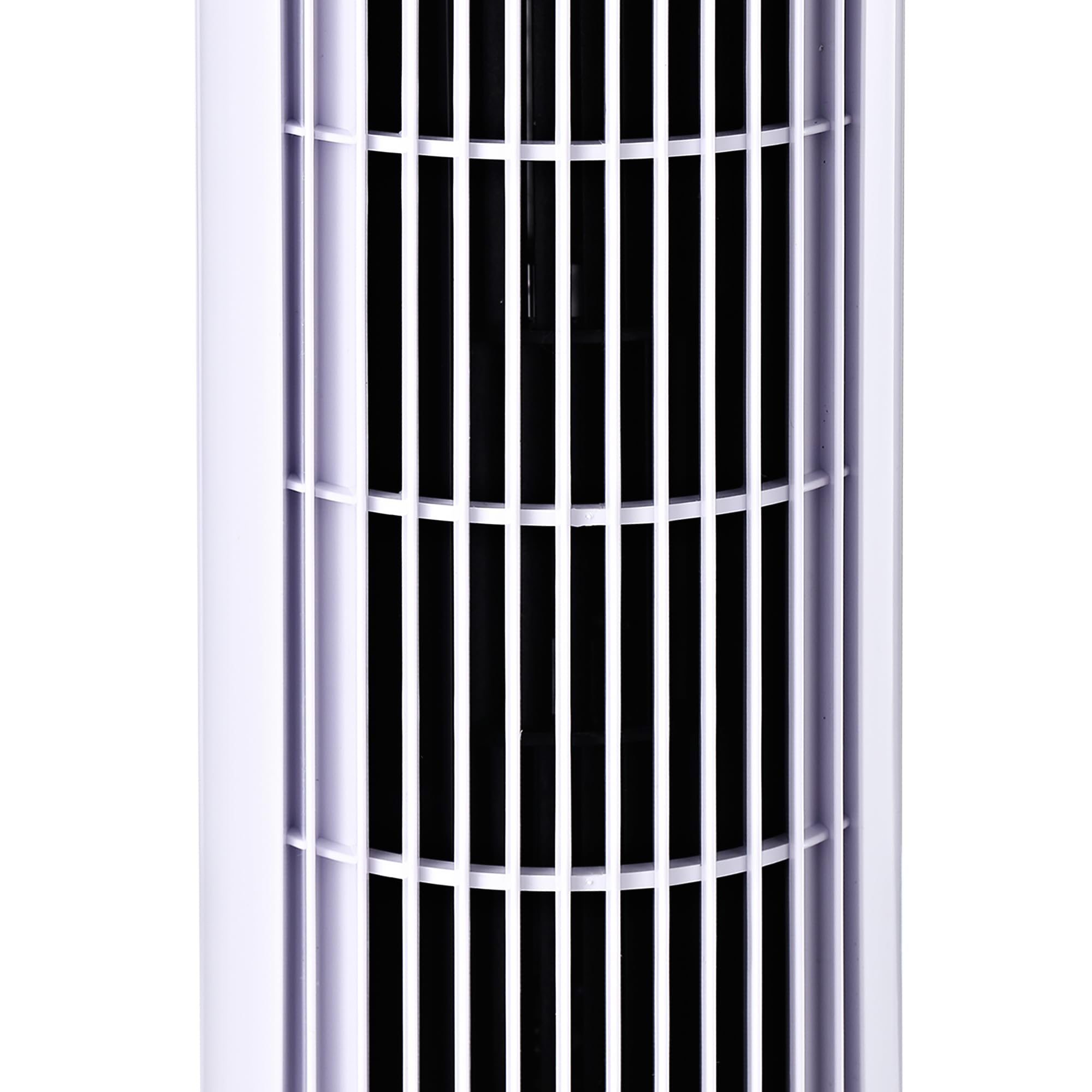 HOMCOM Ventilateur colonne silencieux et puissant 45W ventilateur tour 3 vitesses et oscillant 70°, pour chambre, bureau, 27 x 27 x 75 cm, blanc