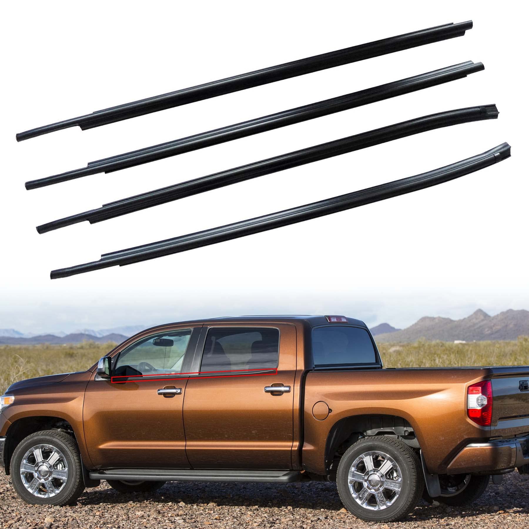 Buy Window Weatherstrip Trim Seal Belt Molding for Toyota Tundra