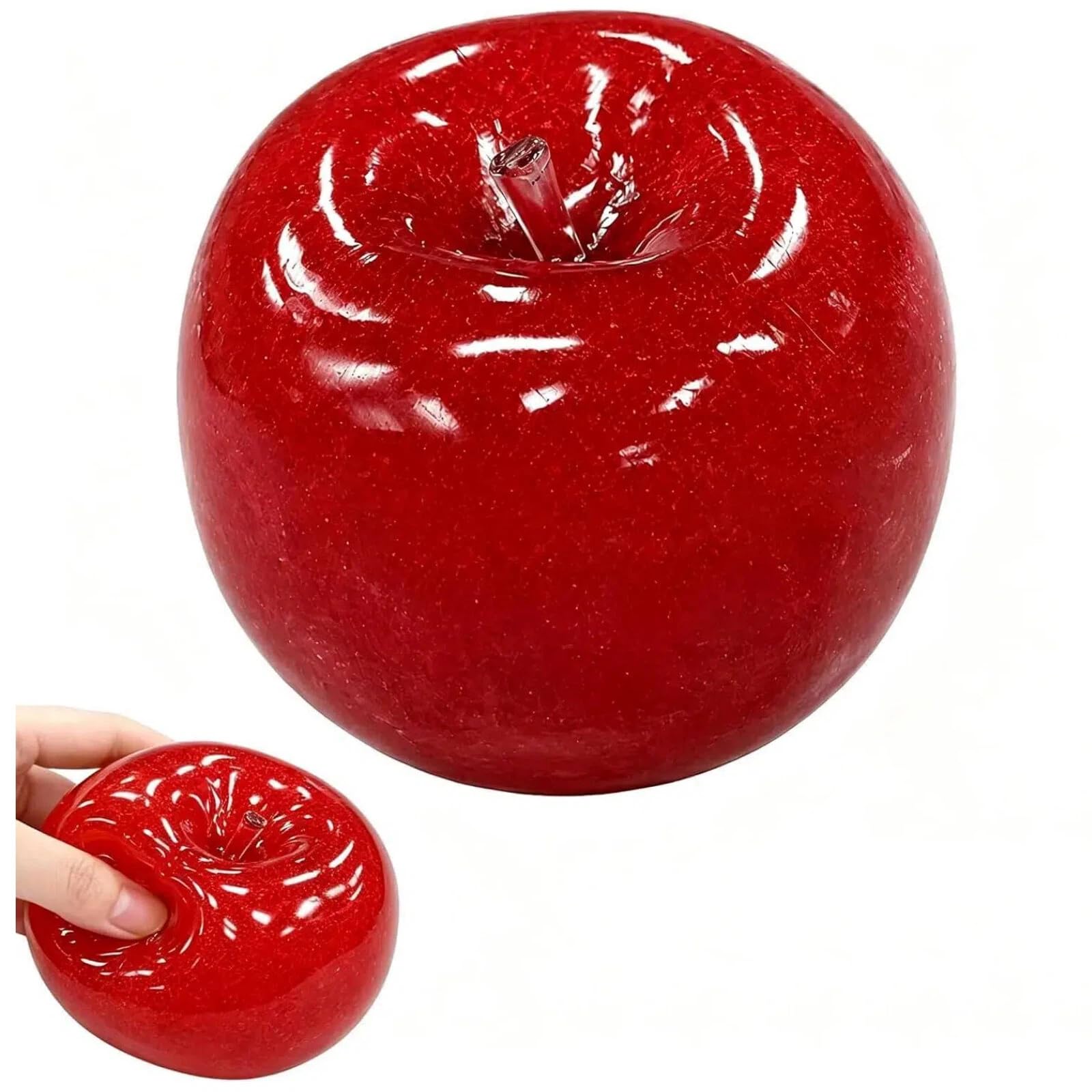 Slushy Apple Squishy Stress Ball with Realistic Design (A-Red) â image 1