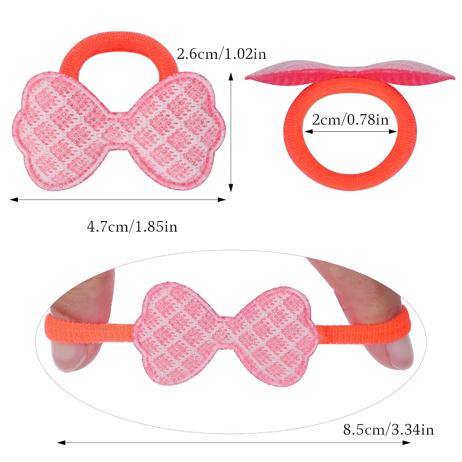 52 Pack Colorful Hair Tie for Girls Kids,Elastic Scrunchies for Thick & Thin hair,Seamles Ponytail Pigtails Holders Hair Accessories for toddler (26 random colors)