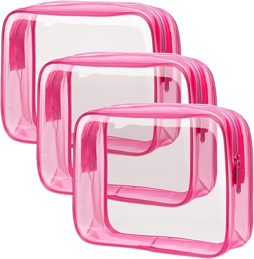 Clear Toiletry Bag, Packism 3 Pack TSA Approved Toiletry